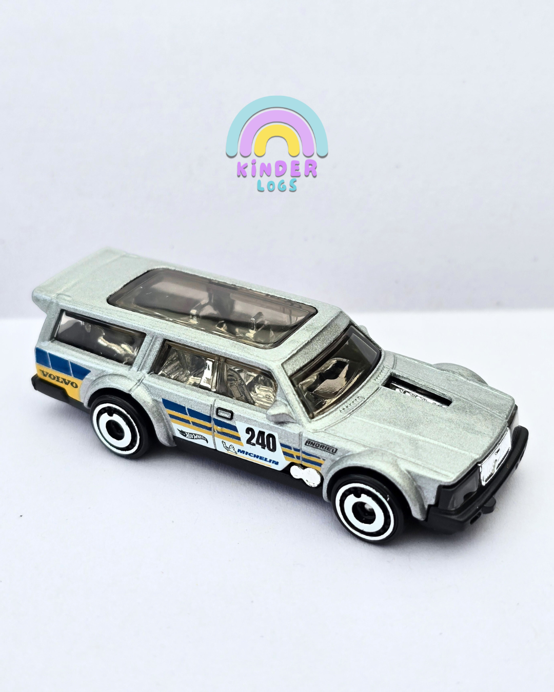 Hot Wheels Volvo 240 Drift Wagon - Silver (Uncarded - New)