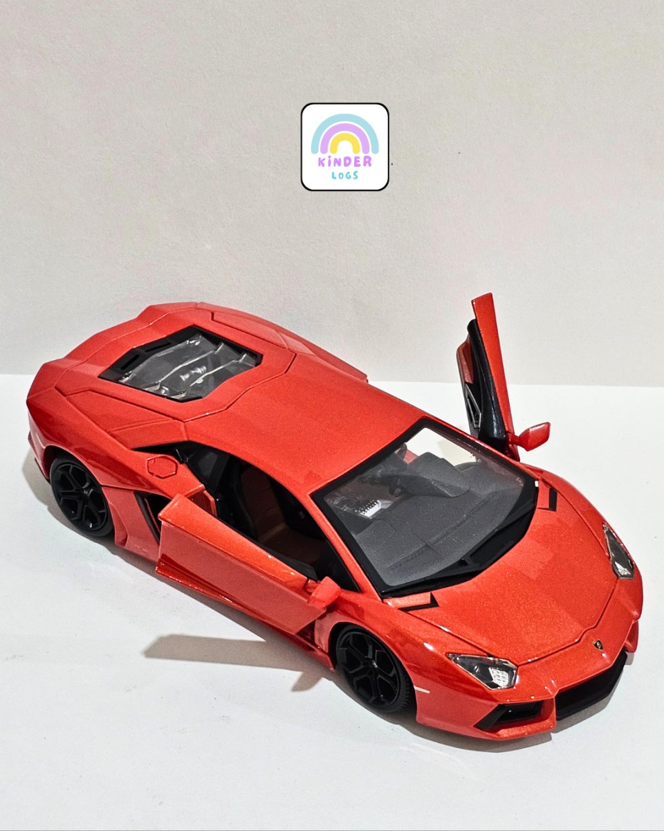 1:18 Bburago Lamborghini Aventador LP700 - 4 - Rosso Bia Color (Pre - Owned) - Kinder Logs