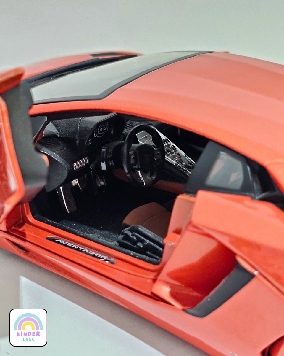 1:18 Bburago Lamborghini Aventador LP700 - 4 - Rosso Bia Color (Pre - Owned) - Kinder Logs