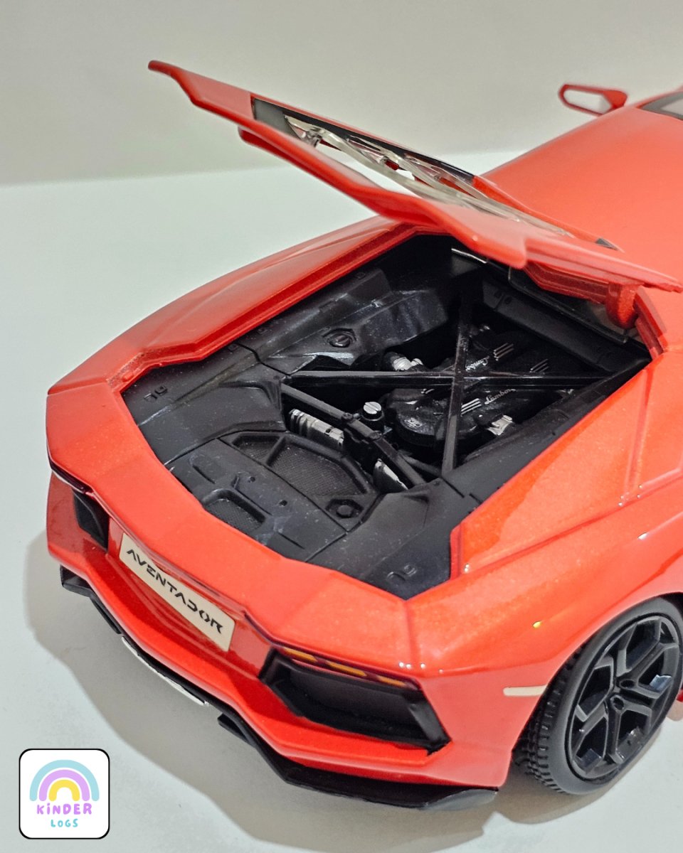 1:18 Bburago Lamborghini Aventador LP700 - 4 - Rosso Bia Color (Pre - Owned) - Kinder Logs
