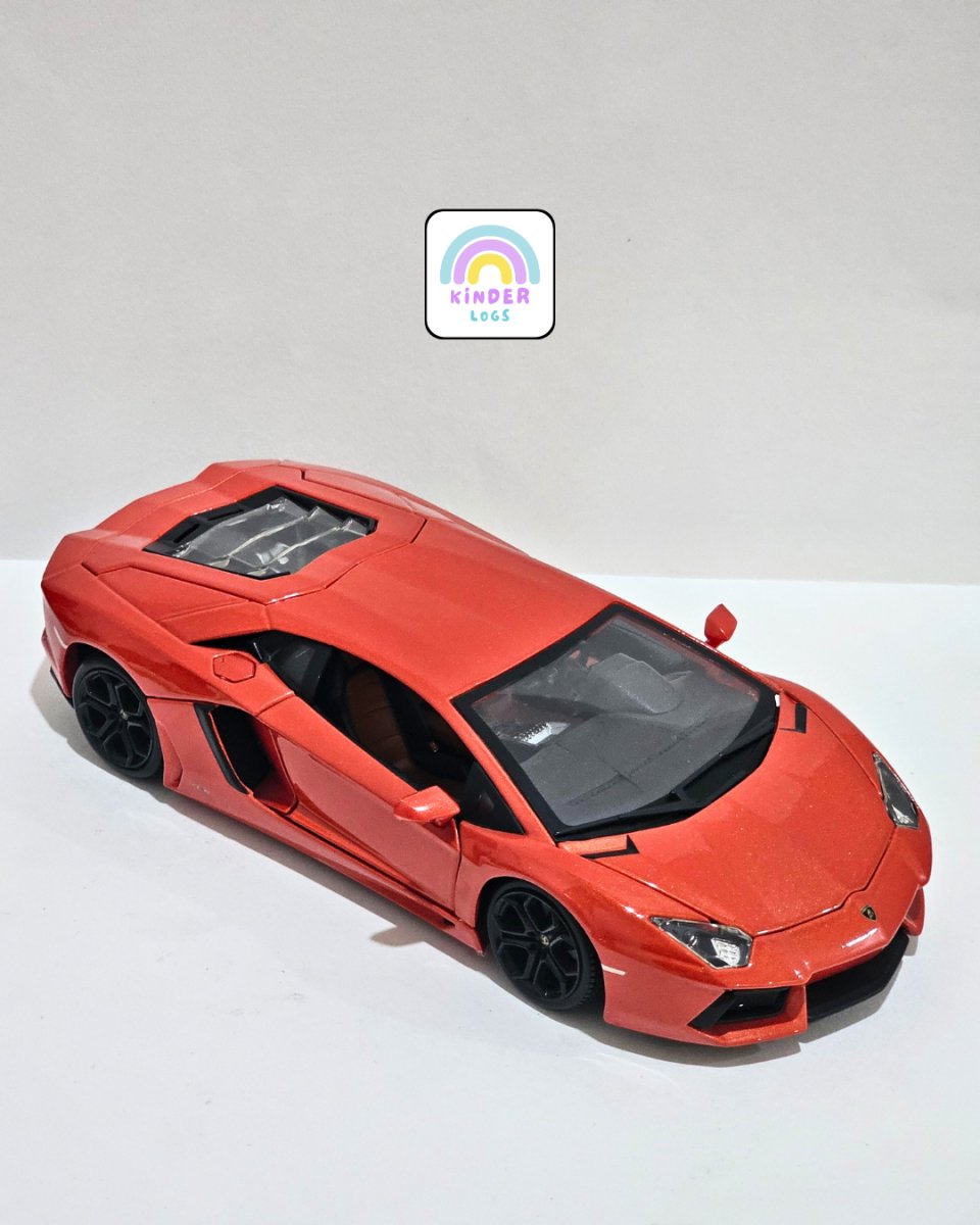 1:18 Bburago Lamborghini Aventador LP700 - 4 - Rosso Bia Color (Pre - Owned) - Kinder Logs