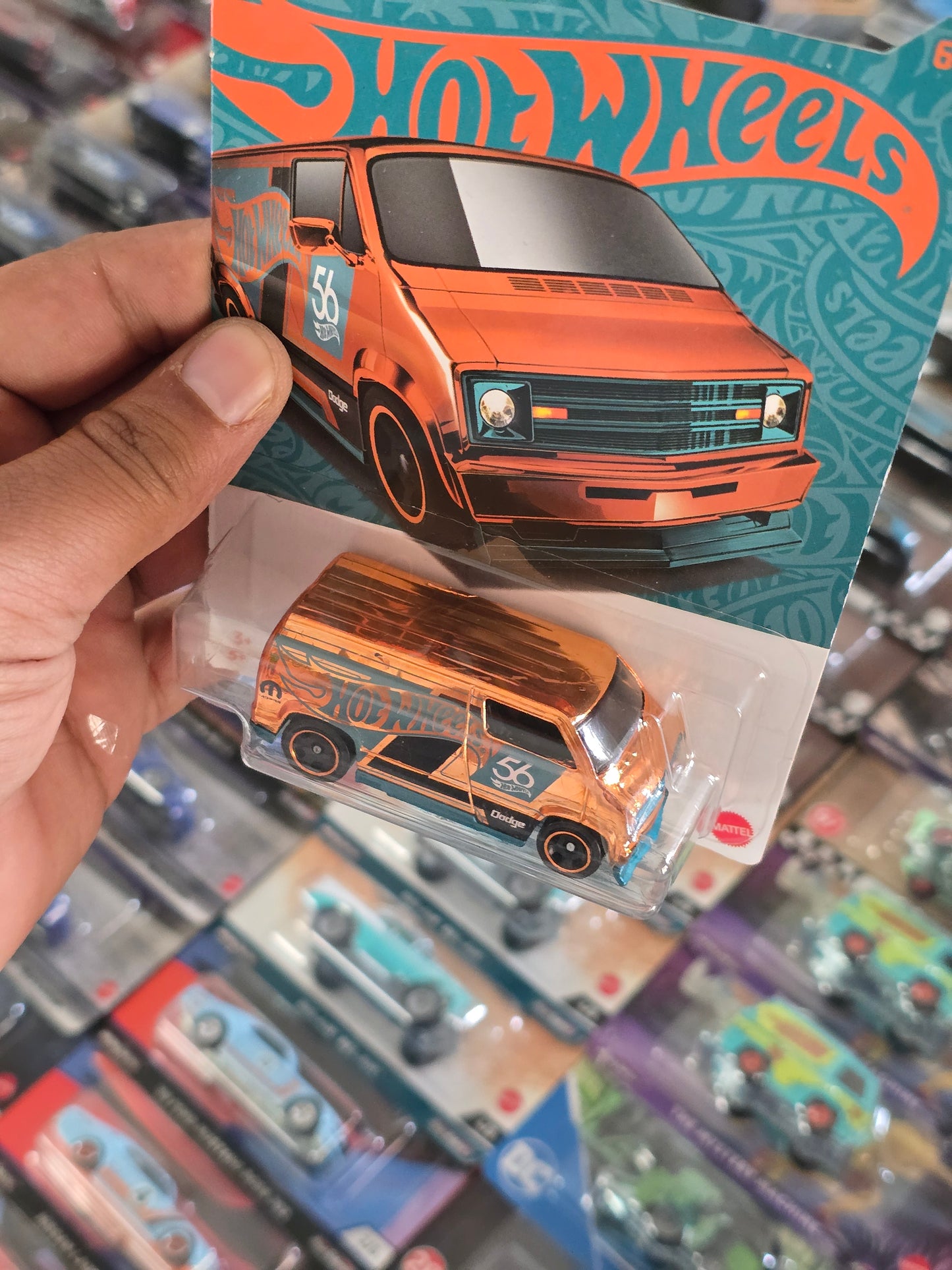 56th Anniversary Hot Wheels Custom 1977 Dodge Van (Chase)