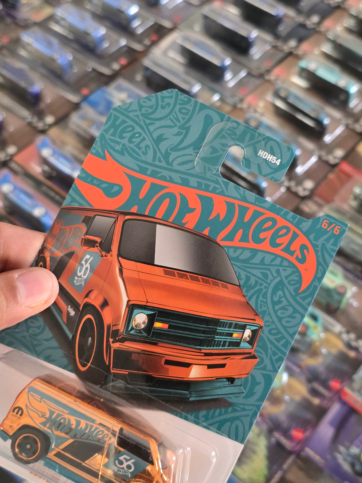 56th Anniversary Hot Wheels Custom 1977 Dodge Van (Chase)