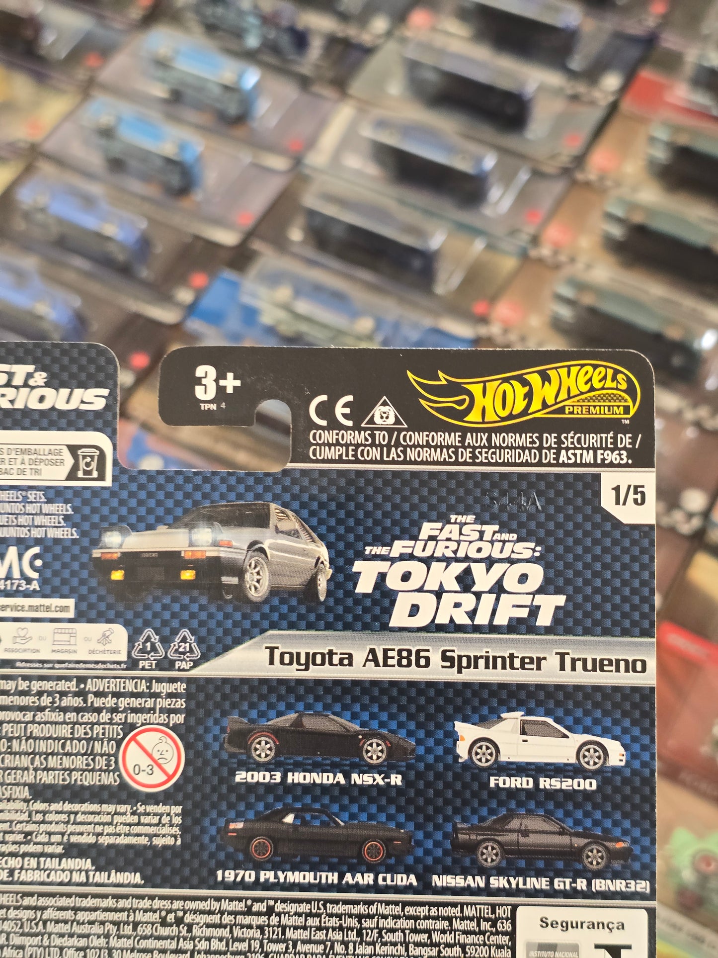 Premium Hot Wheels Toyota AE86 Sprinter Trueno - Fast And Furious