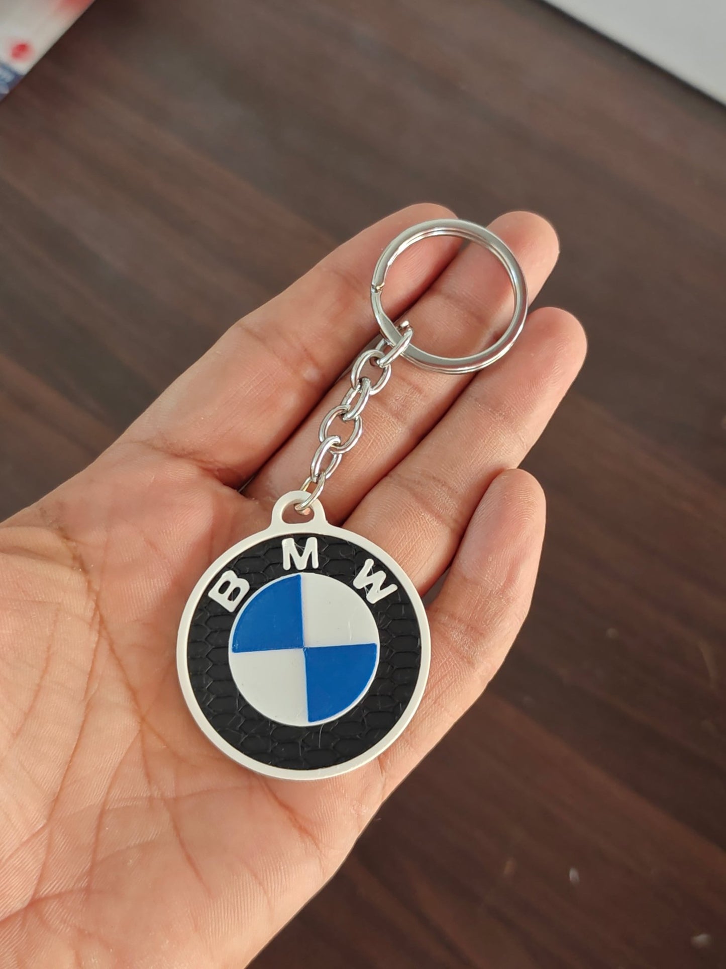3D - Printed BMW Logo Key Chain - Kinder Logs