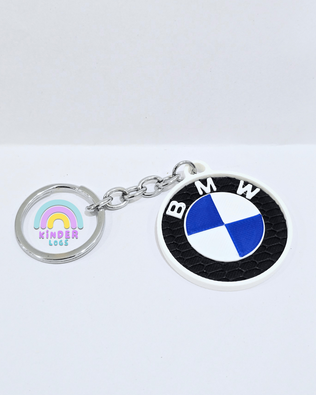 3D - Printed BMW Logo Key Chain - Kinder Logs