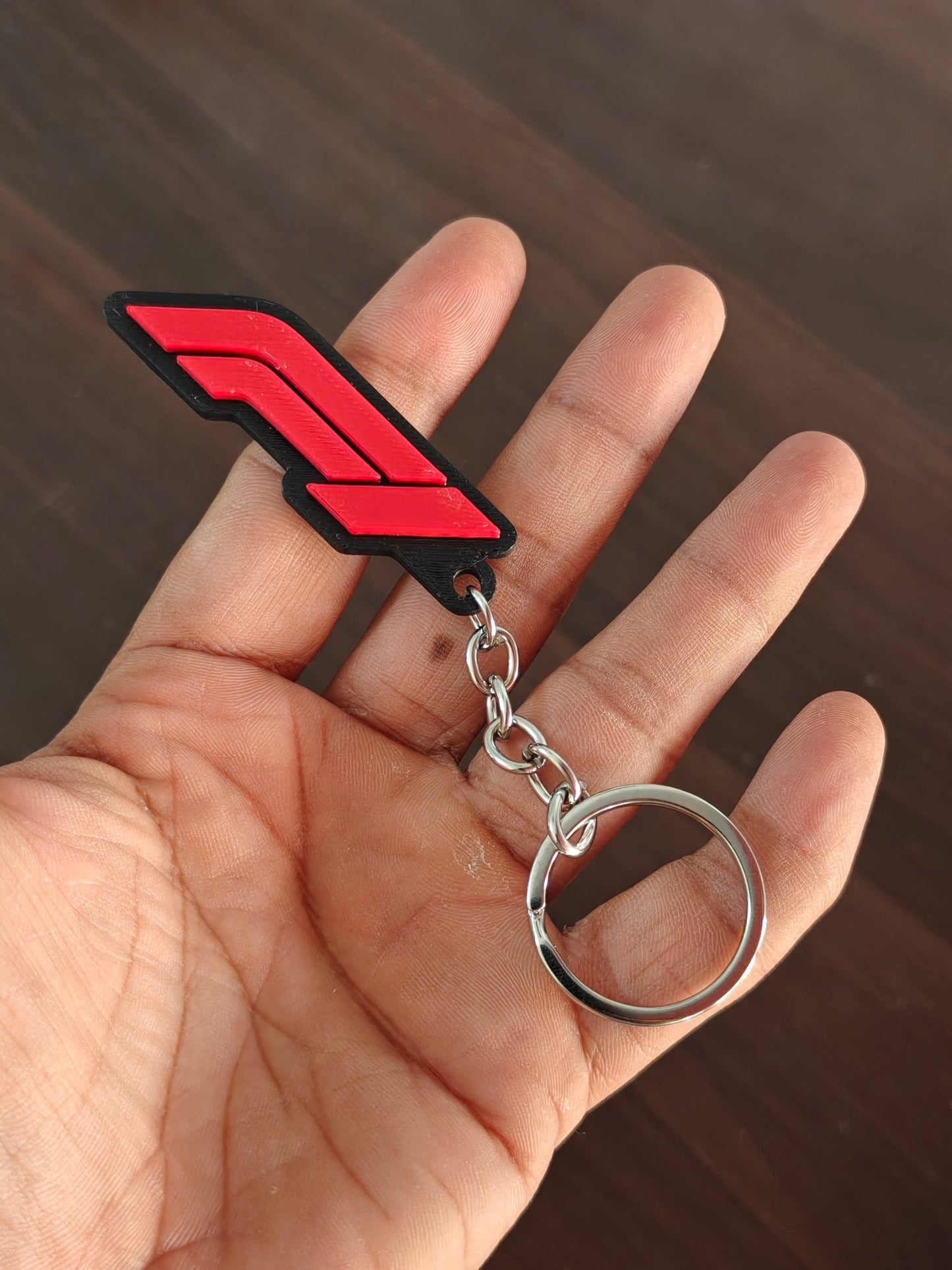 3D - Printed F1 Logo Key Chain - Kinder Logs