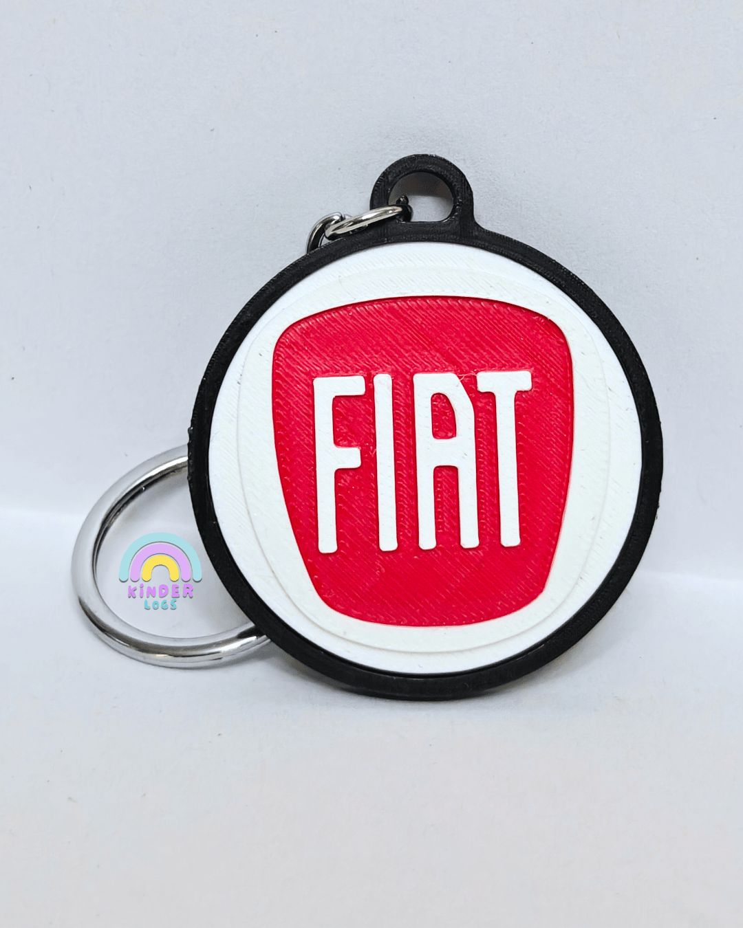3D - Printed Fiat Logo Key Chain - Kinder Logs