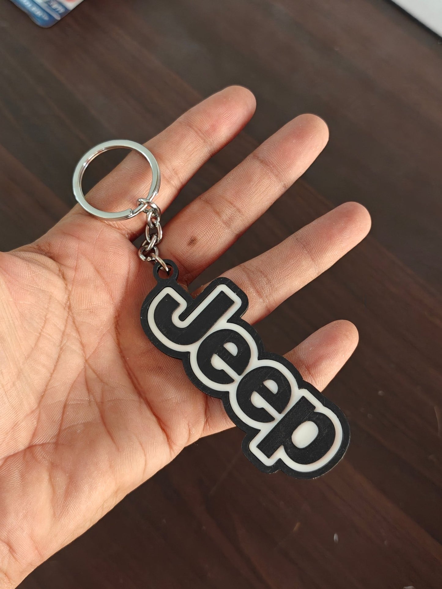 3D - Printed Jeep Logo Key Chain - Kinder Logs