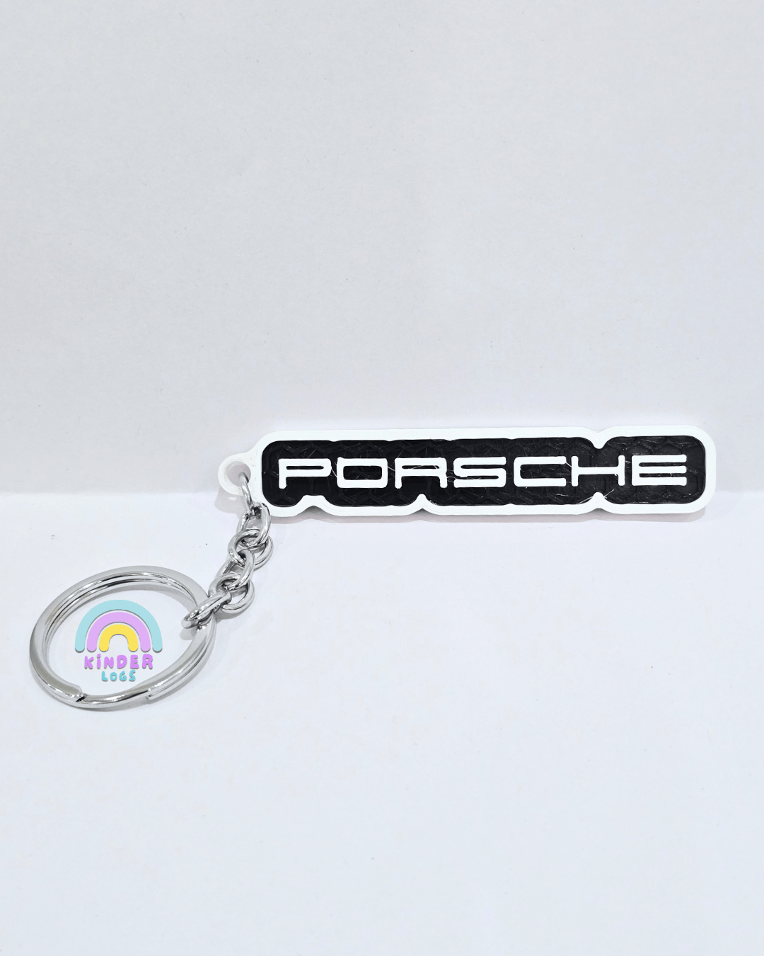 3D - Printed Porsche Logo Key Chain - Kinder Logs