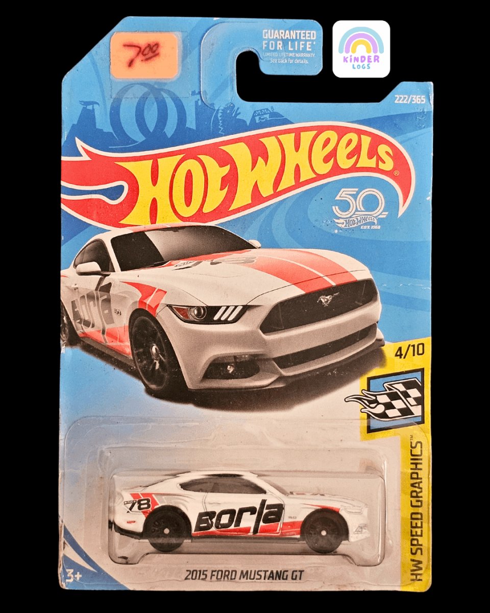 50th Anniversary Hot Wheels 2015 Ford Mustang GT Borla - Kinder Logs
