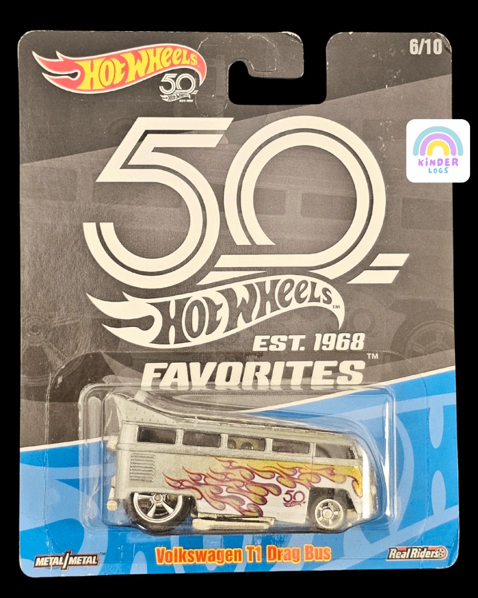 50th Anniversary Hot Wheels Volkswagen T1 Drag Bus - Kinder Logs