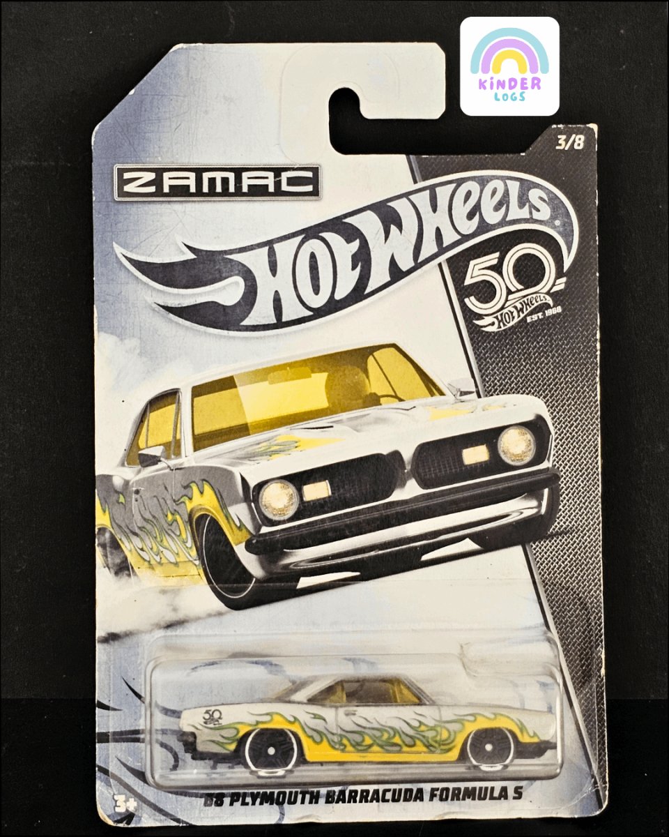 50th Anniversary Hot Wheels Zamac 1968 Plymouth Barracuda Formula S - Kinder Logs