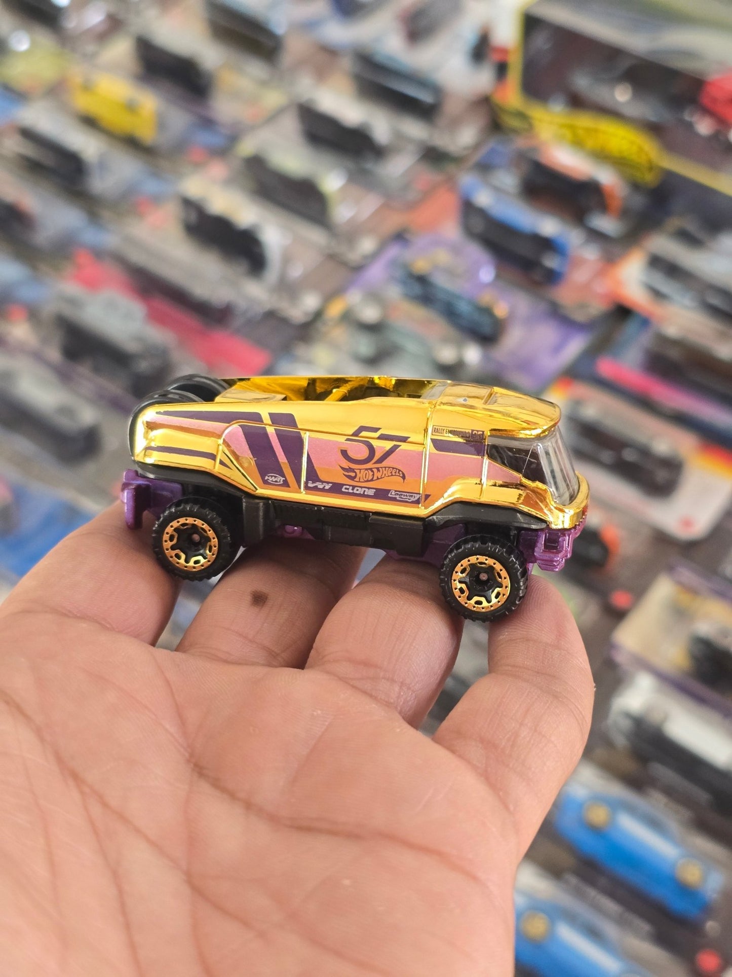 57th Anniversary Hot Wheels Baja Bison T5 - Minor Paint Issue (Uncarded) - Kinder Logs