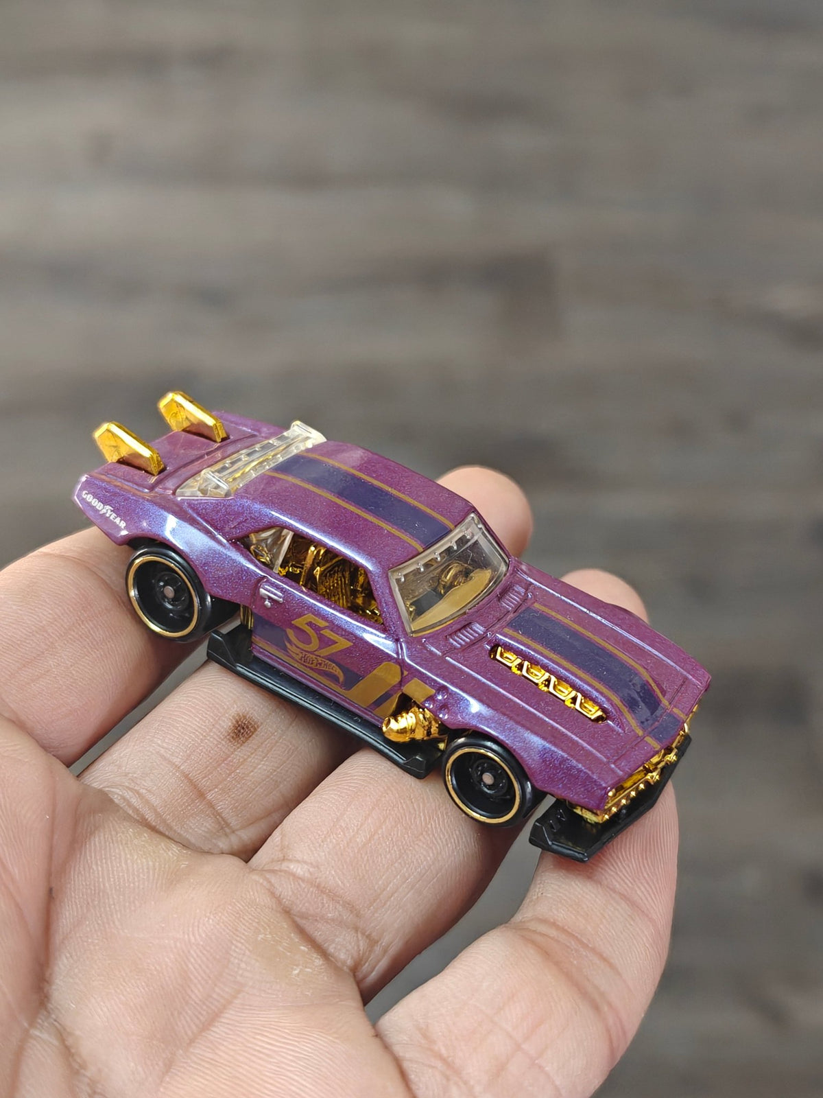 57th Anniversary Hot Wheels Custom 1968 Chevrolet Camaro (Uncarded - New) - Kinder Logs