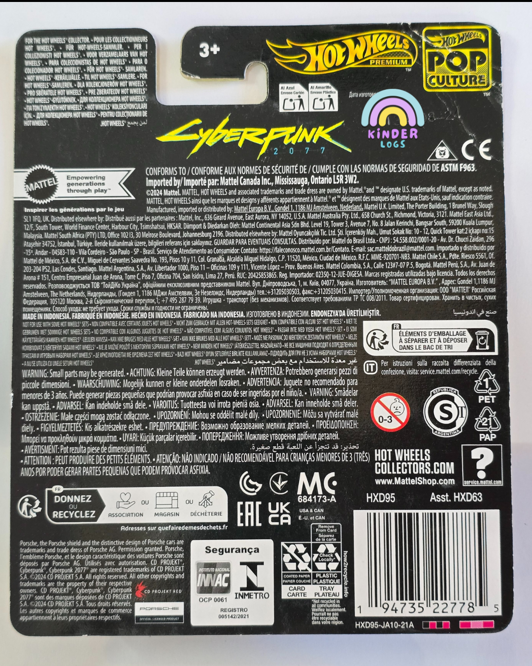 Premium Hot Wheels Cyberpunk 2077 Porsche 911 Turbo - Imported (Creased Card)