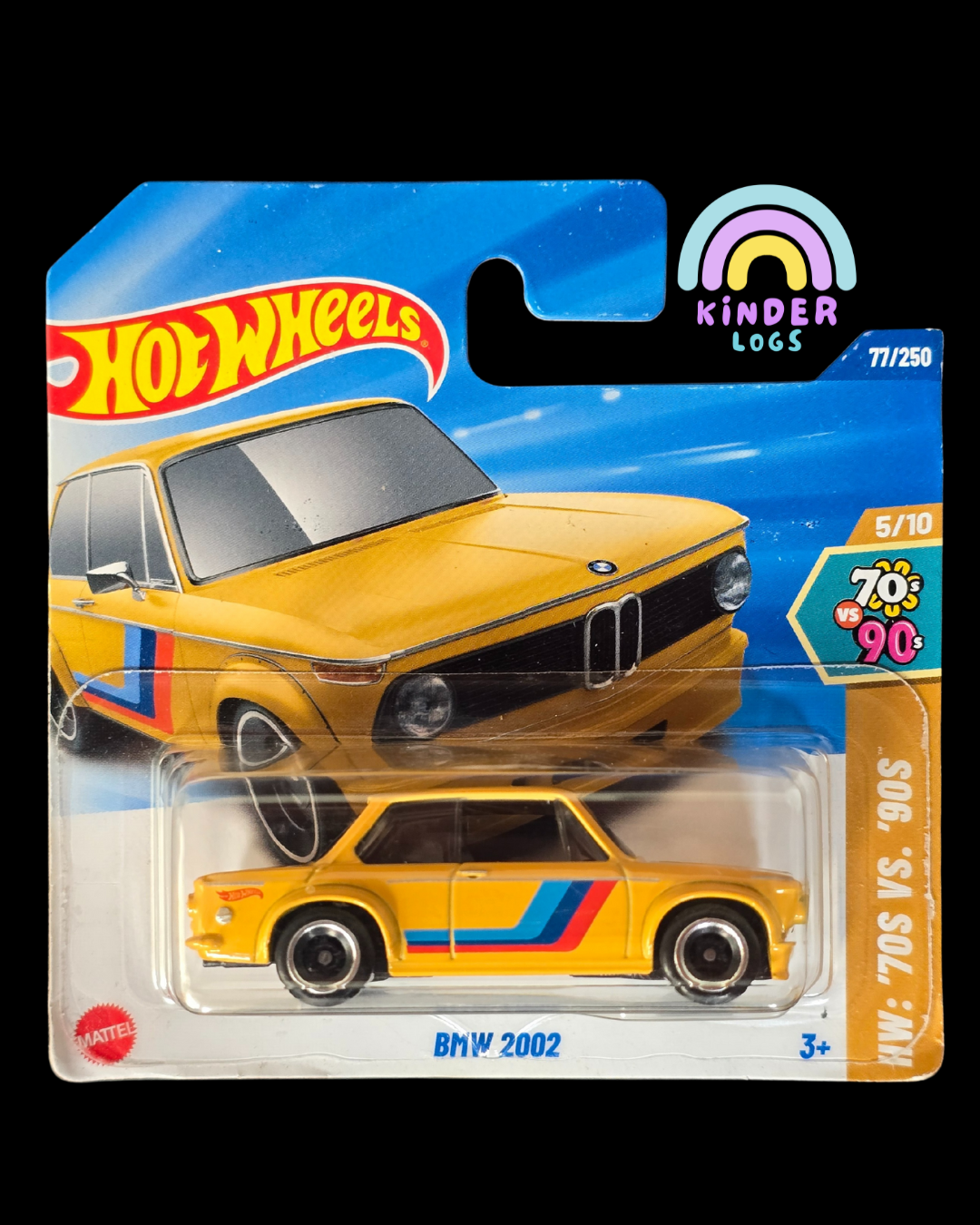 Hot Wheels BMW 2002 - Yellow (Imported Short Card)