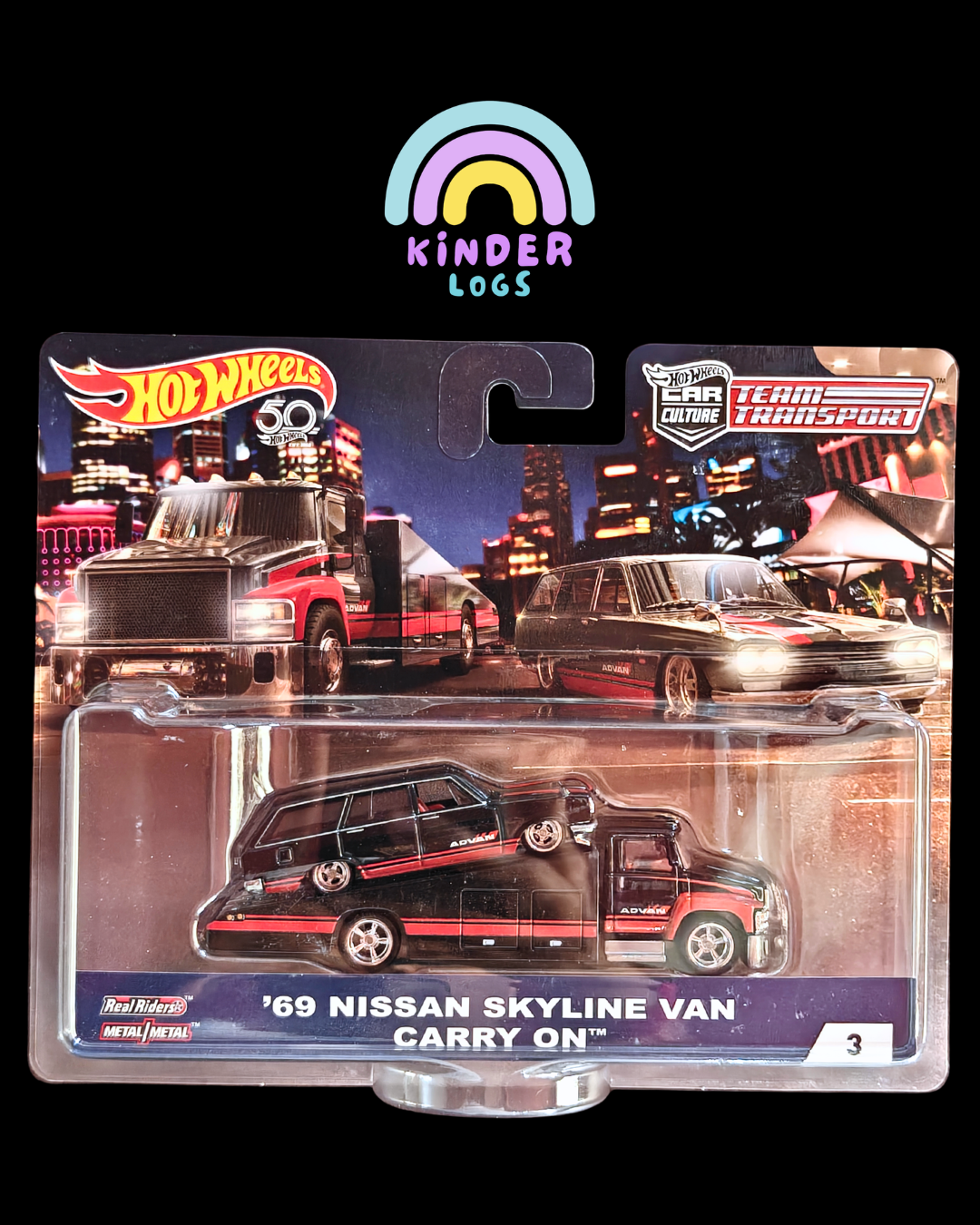 Premium Hot Wheels Team Transport - Carry On & 1969 Nissan Skyline Van (Imported)