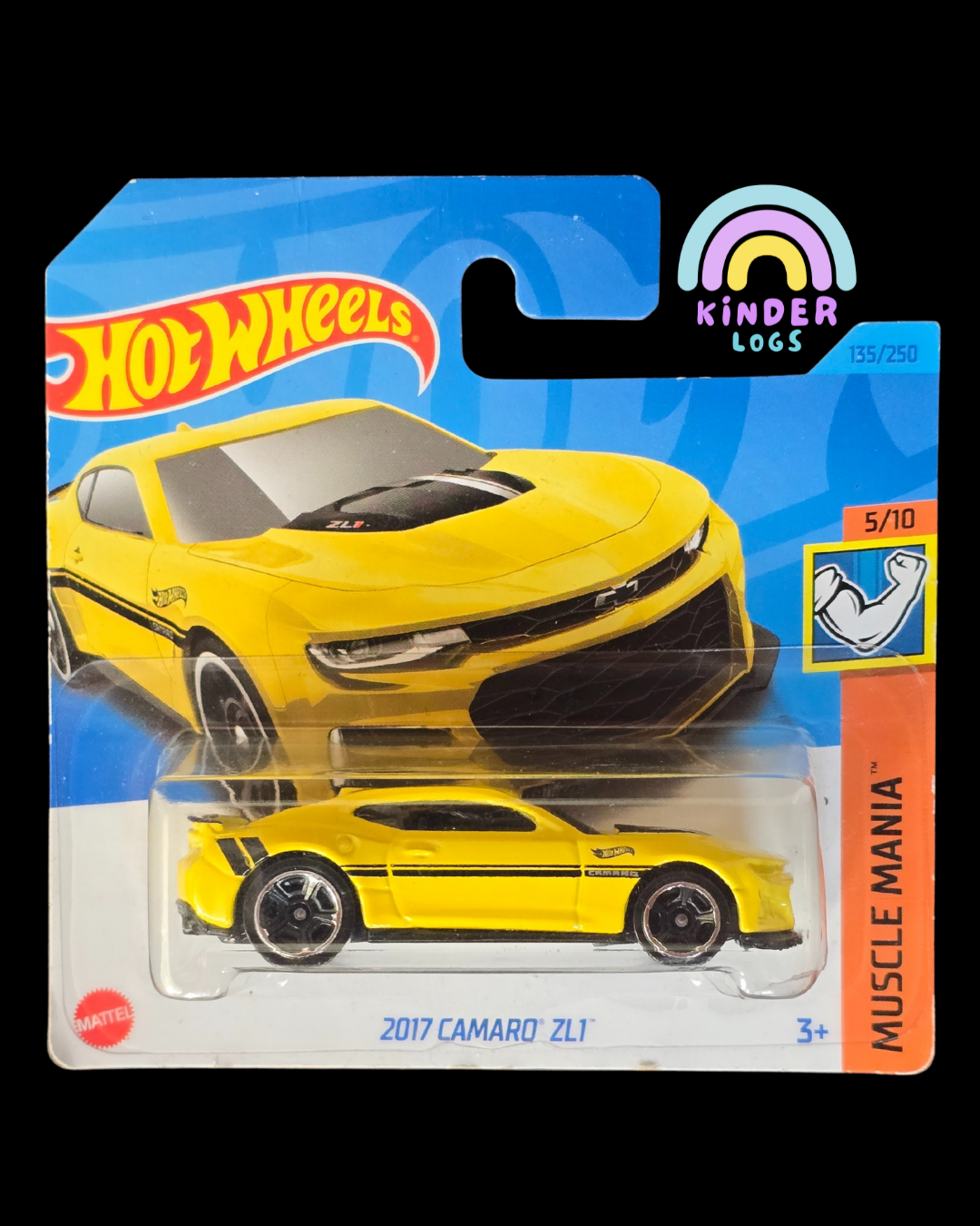 Hot Wheels 2017 Chevrolet Camaro ZL1 - Yellow (Imported Short Card)