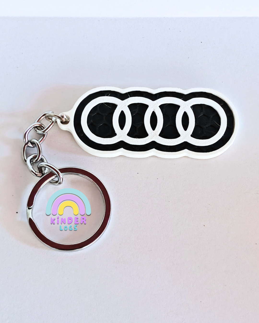 3D-Printed Audi Logo Key Chain (Design II)