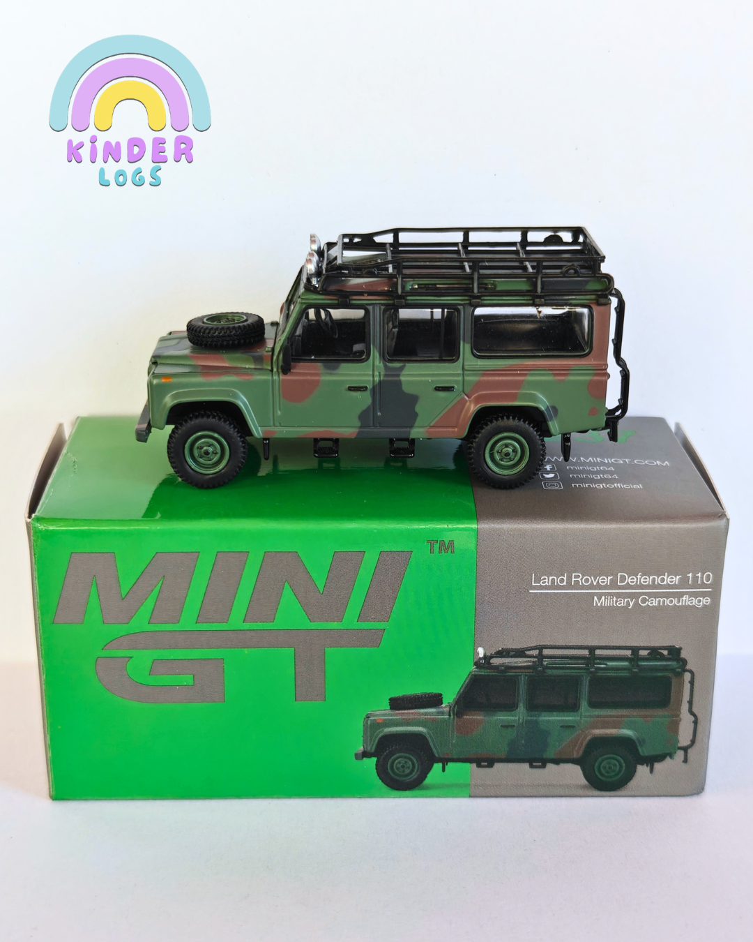 Mini GT Land Rover Defender 110 - Military Camouflage (Open Box)