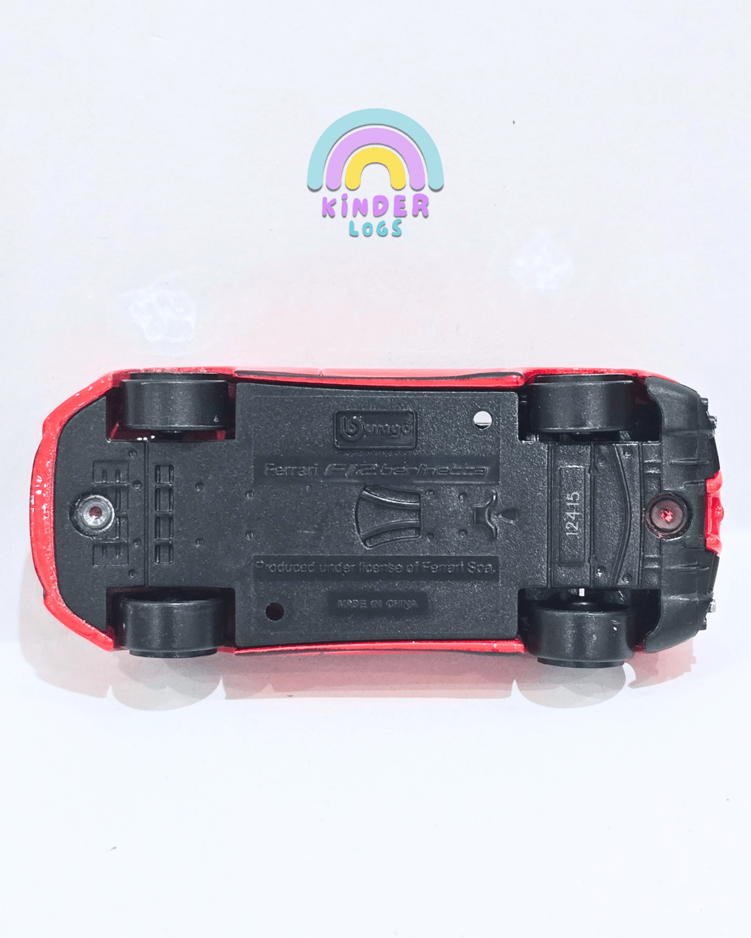 Bburago Ferrari F12 Berlinetta 1/64 - Red (Uncarded - New) - Kinder Logs
