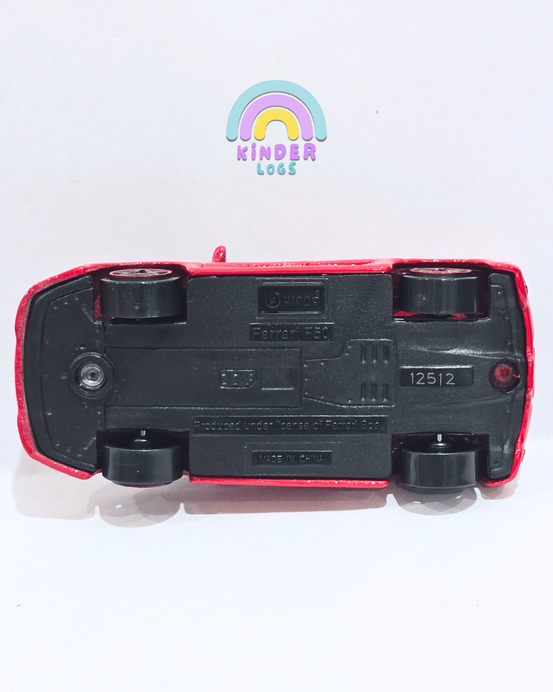 Bburago Ferrari F50 1/64 - Red (Uncarded With Box) - Kinder Logs