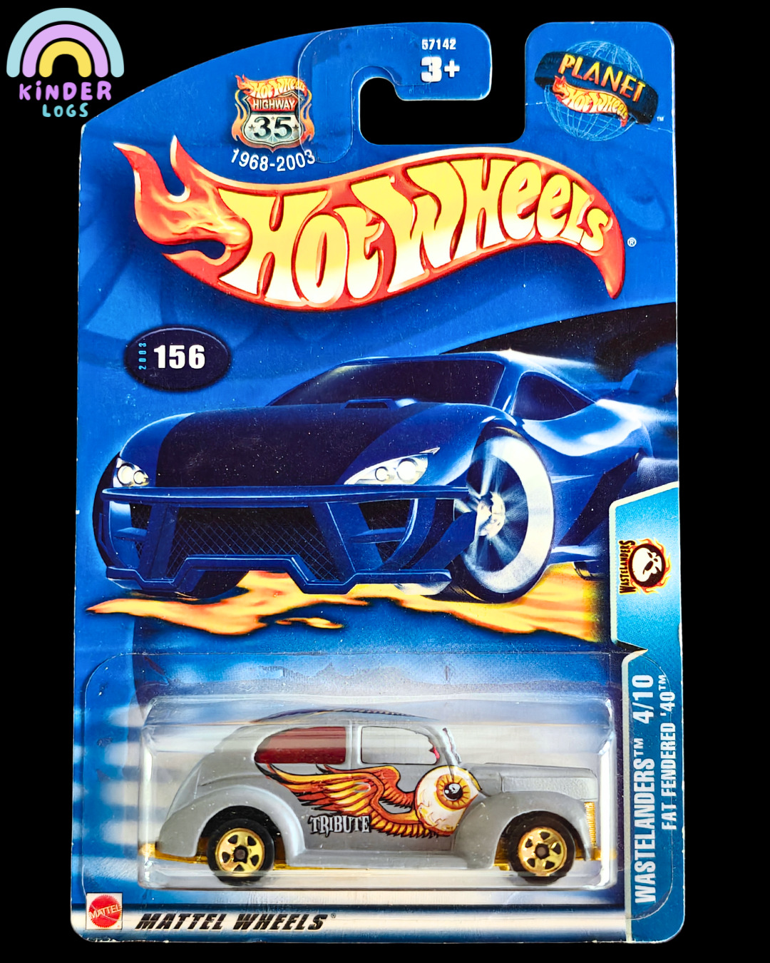 Blue Card Hot Wheels Fat Fendered 40 (Imported) - Kinder Logs