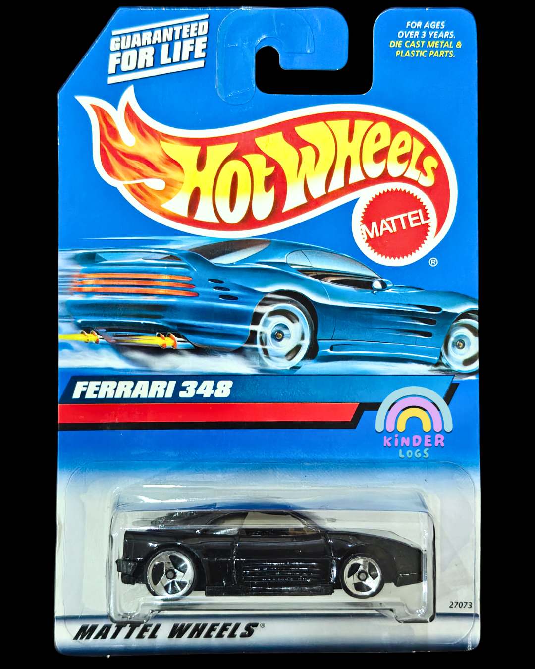 Blue Card Hot Wheels Ferrari 348 (Black) - Kinder Logs