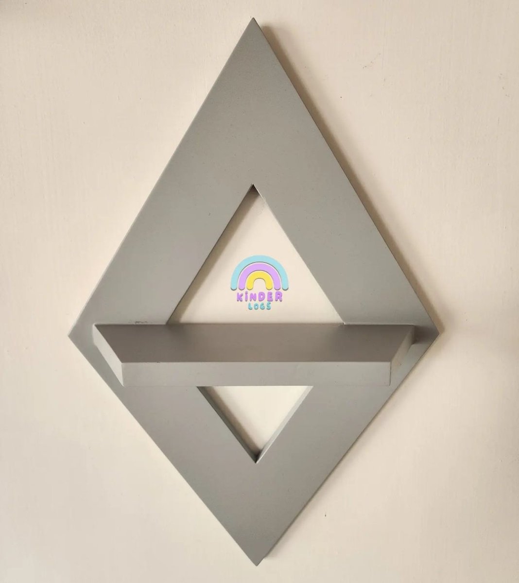Diamond Wall Decor - Matte Grey - Kinder Logs