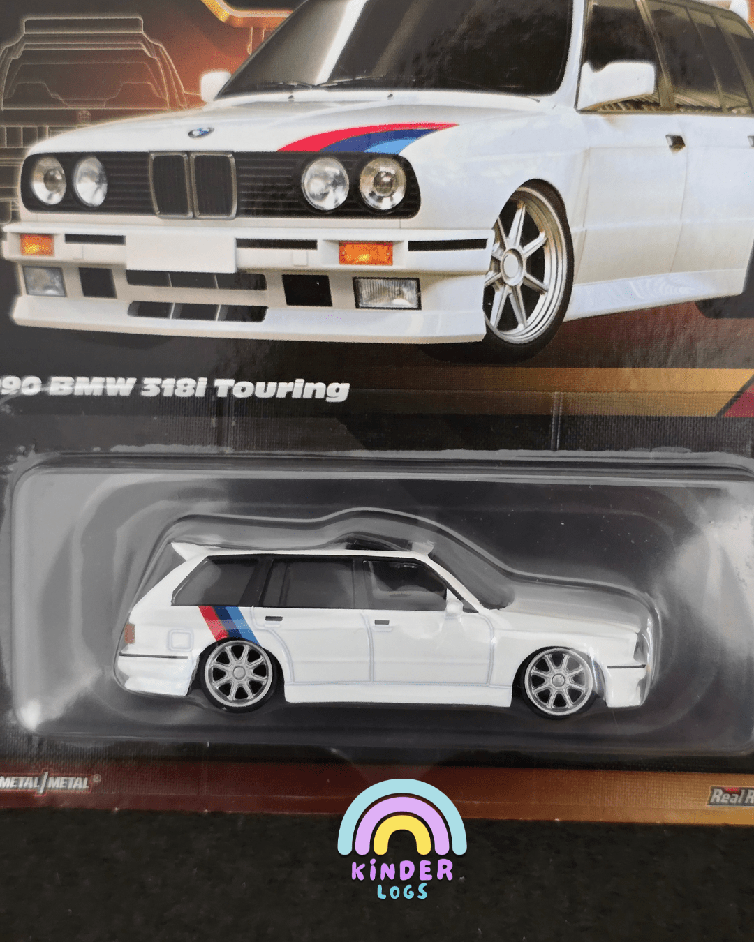 Elite64 Hot Wheels 1990 BMW 318i Touring (Imported) - Kinder Logs