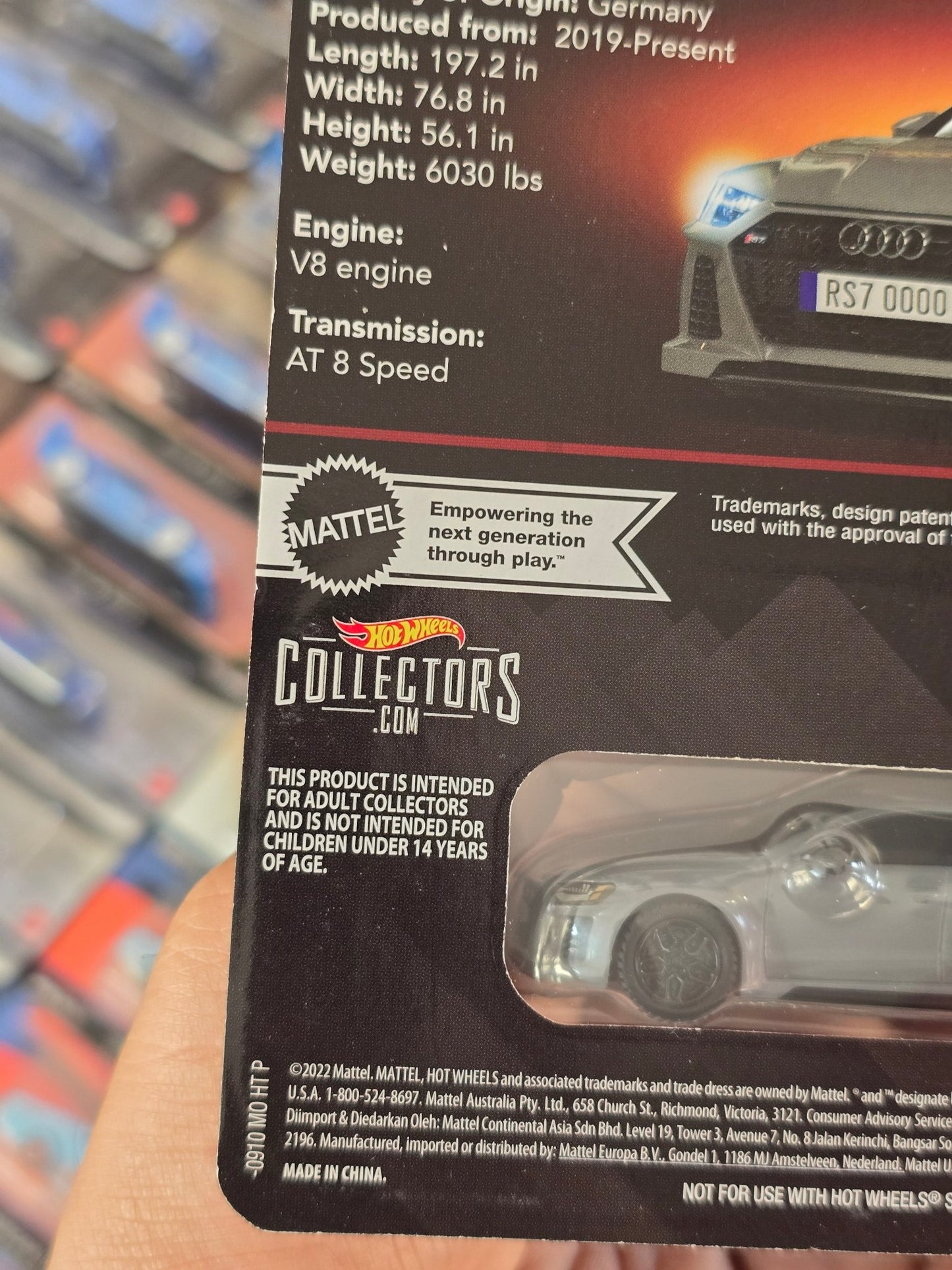 Elite64 Hot Wheels 2021 Audi RS 7 Sportback (Imported) - Kinder Logs