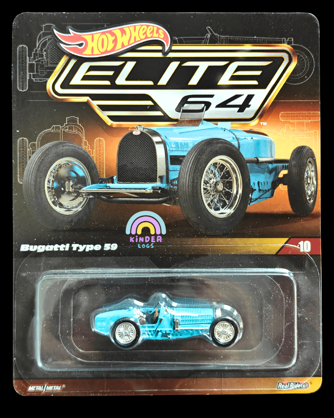 Elite64 Hot Wheels Bugatti Type 59 (Imported) - Kinder Logs