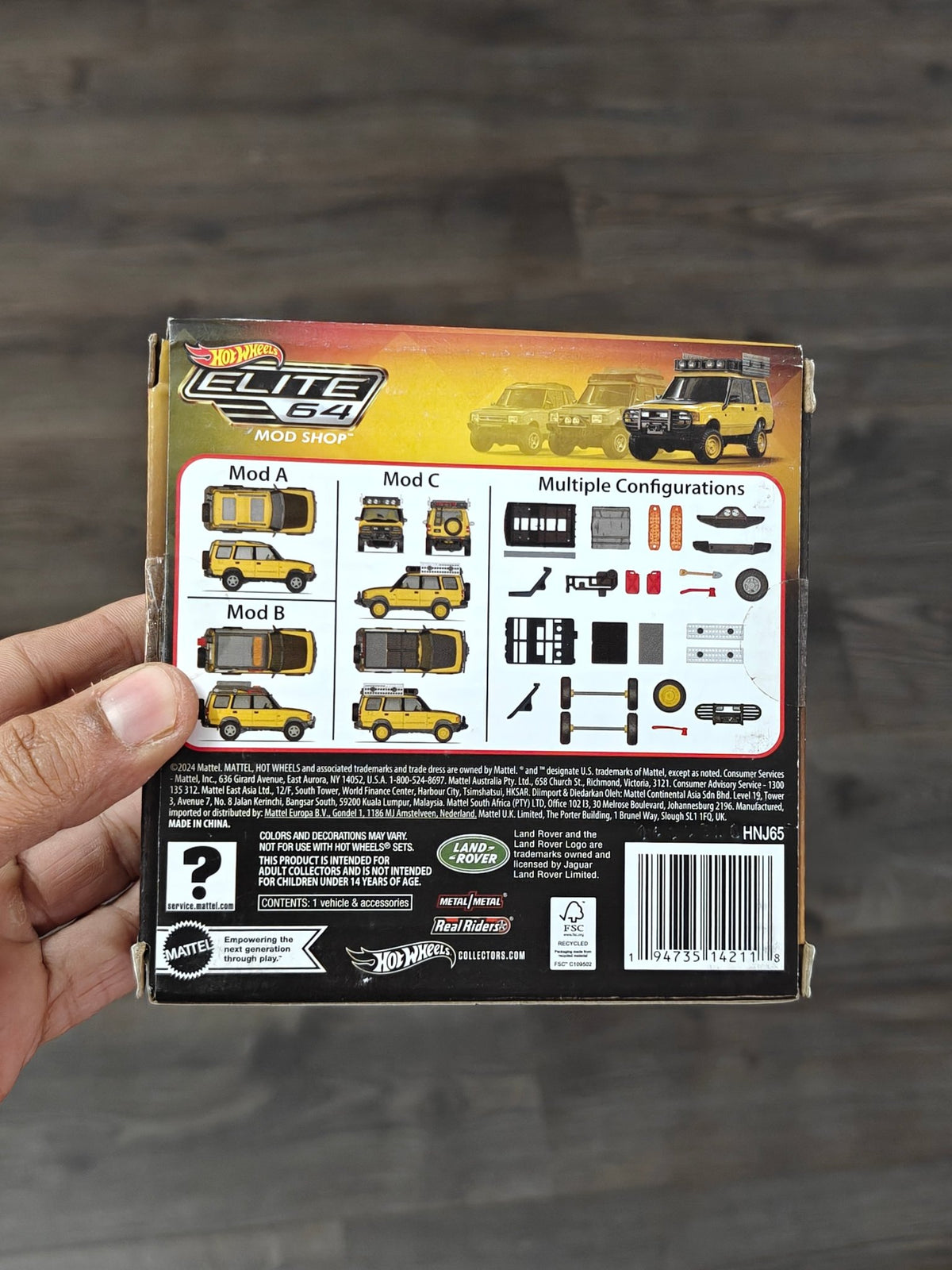 Elite64 Hot Wheels Mod Shop - 1994 Land Rover Discovery (Imported) - Kinder Logs