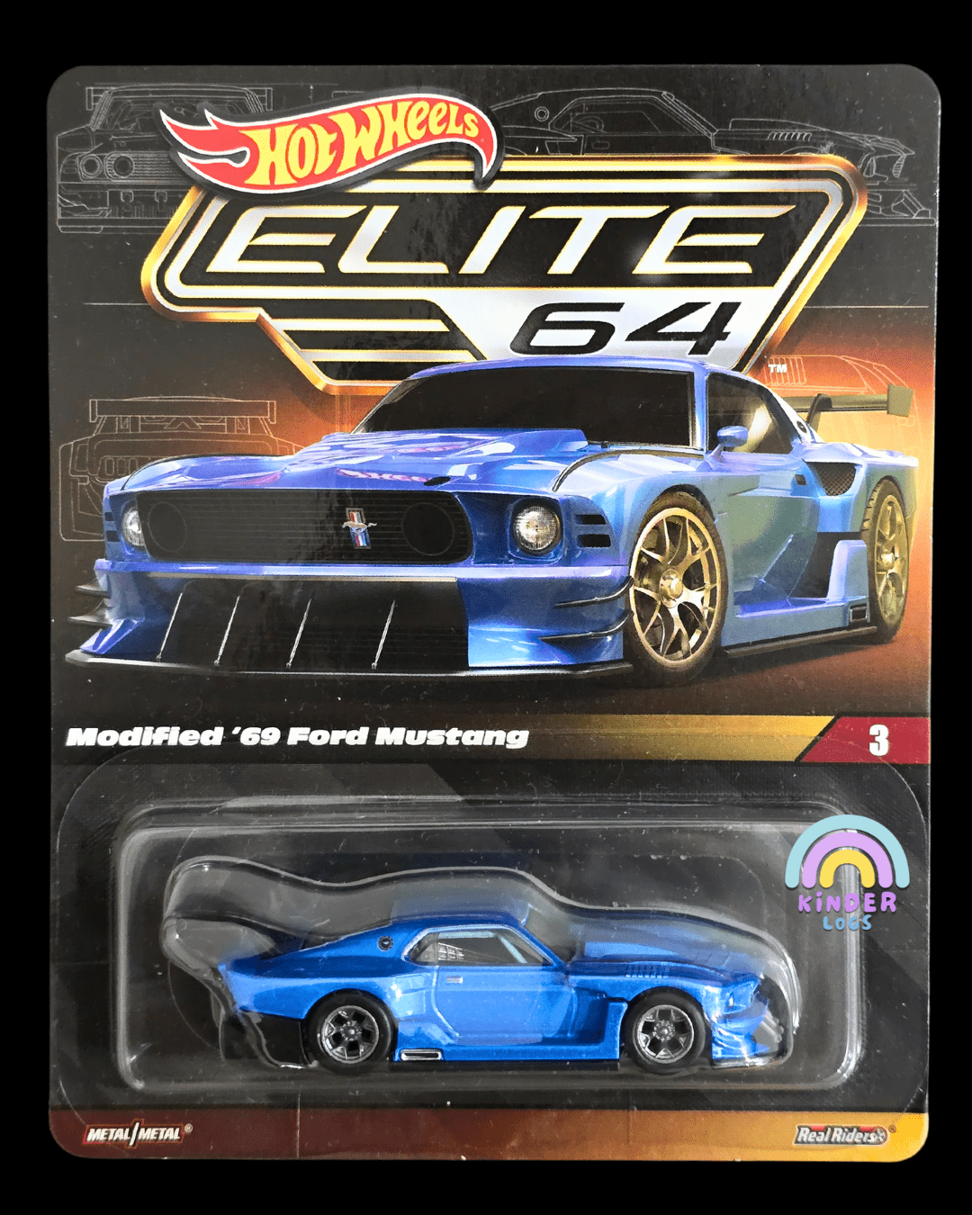 Elite64 Hot Wheels Modified 1969 Ford Mustang (Imported) - Kinder Logs