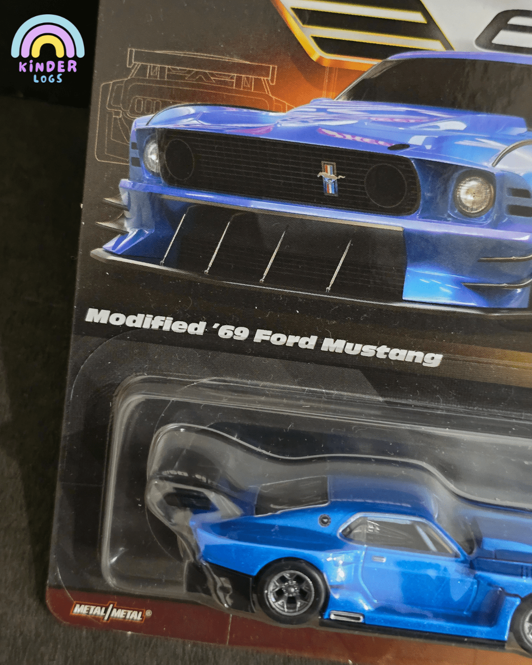 Elite64 Hot Wheels Modified 1969 Ford Mustang (Imported) - Kinder Logs
