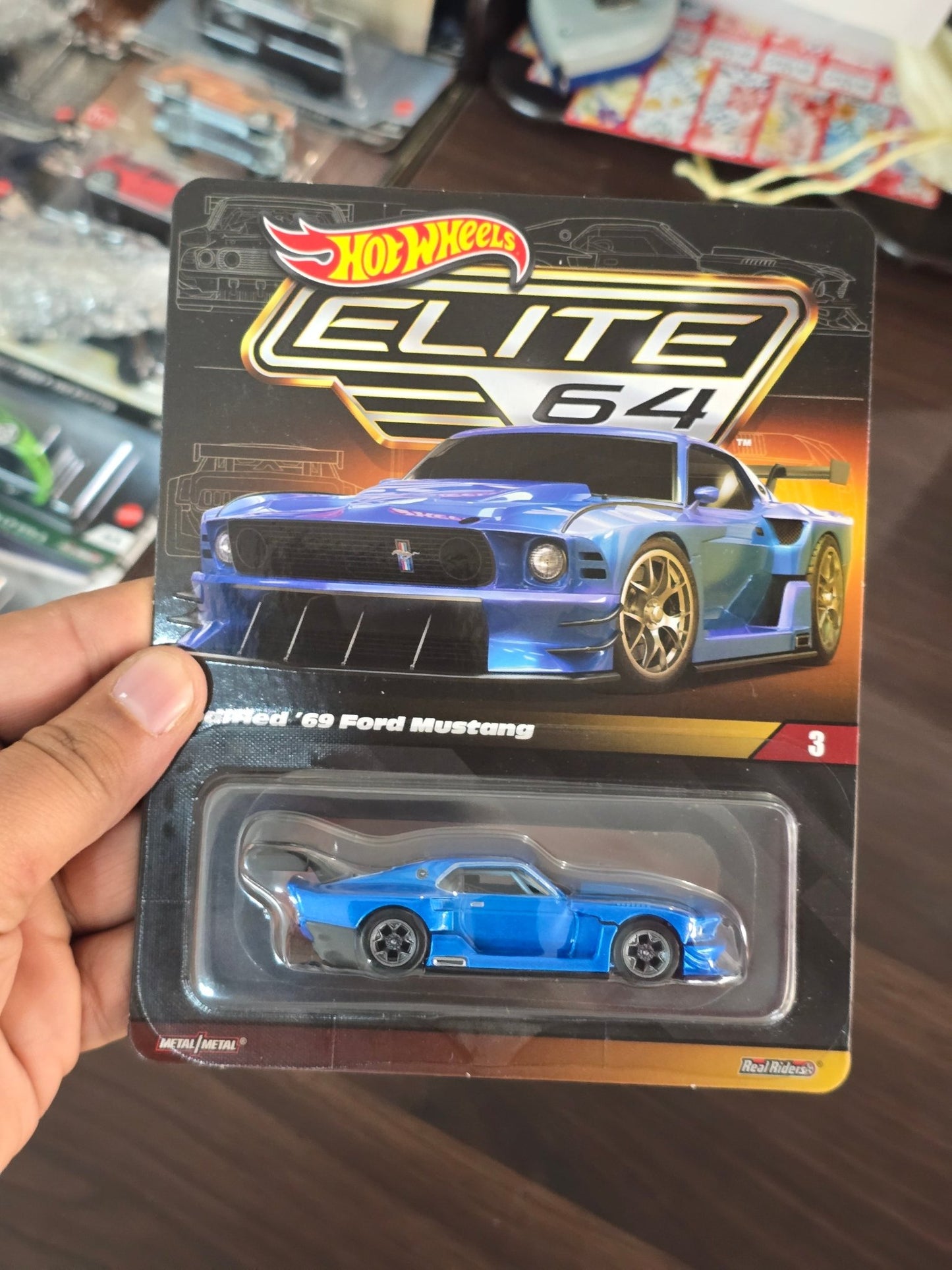 Elite64 Hot Wheels Modified 1969 Ford Mustang (Imported) - Kinder Logs