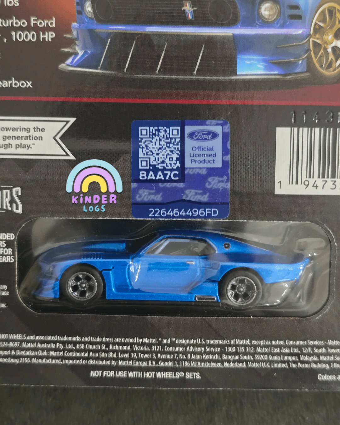 Elite64 Hot Wheels Modified 1969 Ford Mustang (Imported) - Kinder Logs
