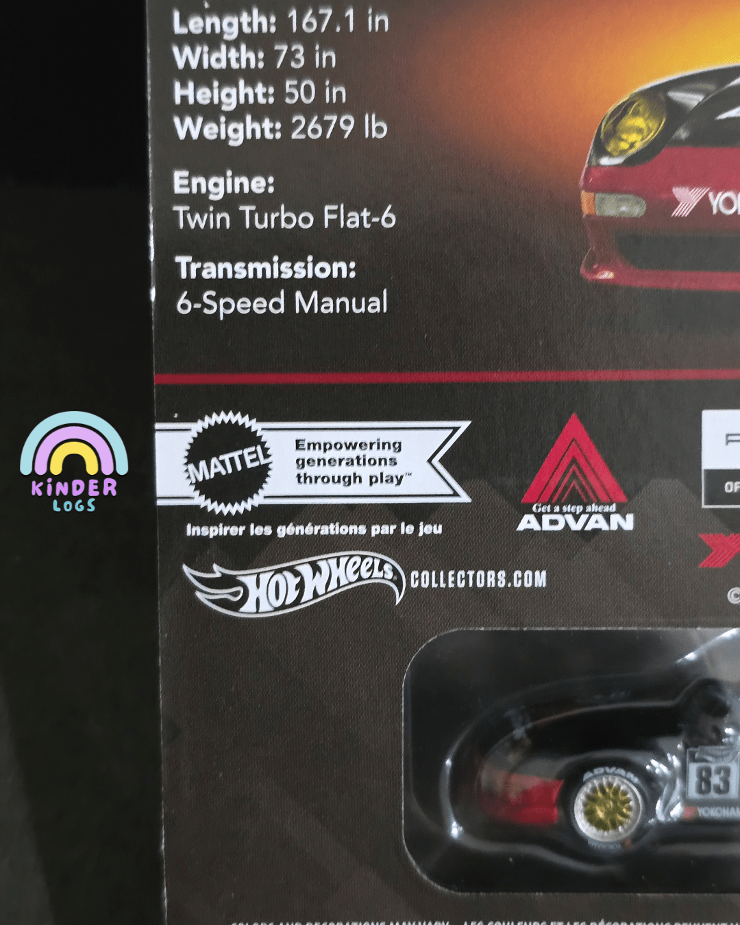 Elite64 Hot Wheels Porsche 911 GT2 EVO 993 (Imported) - Kinder Logs
