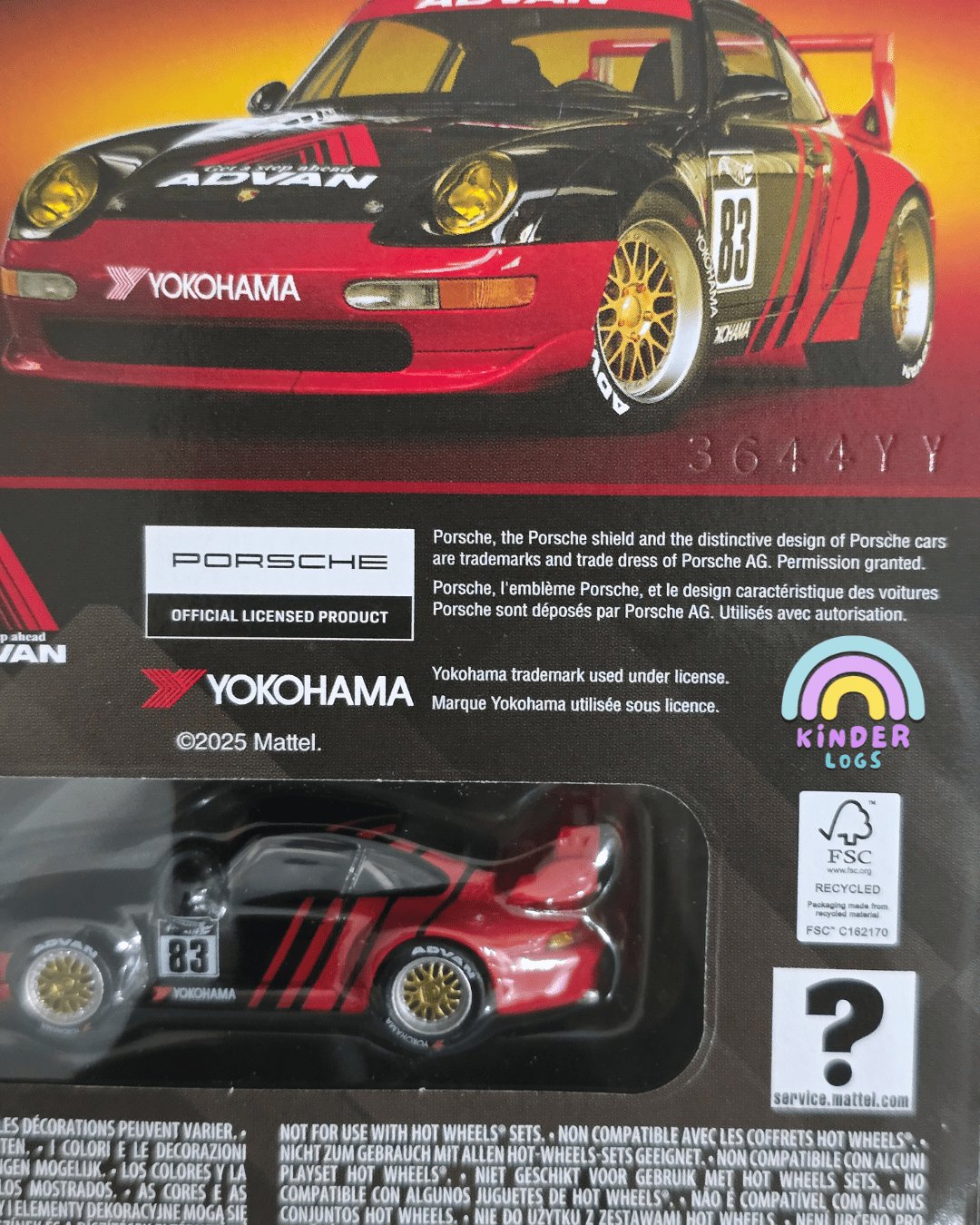 Elite64 Hot Wheels Porsche 911 GT2 EVO 993 (Imported) - Kinder Logs
