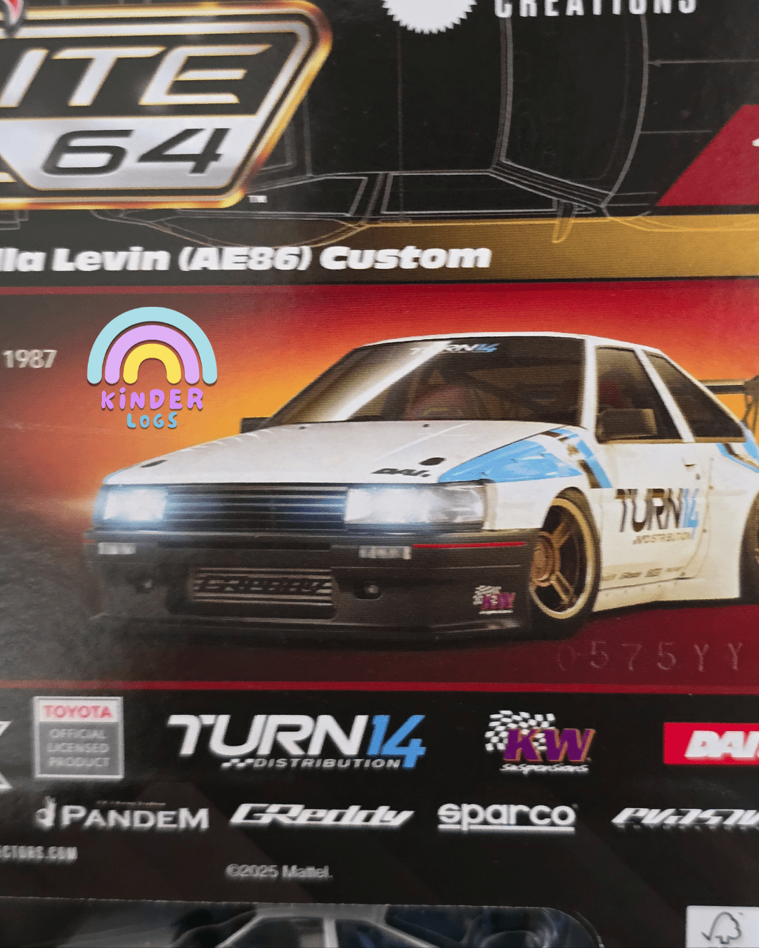 Elite64 Hot Wheels Toyota Corolla Levin AE86 Custom (Imported) - Kinder Logs