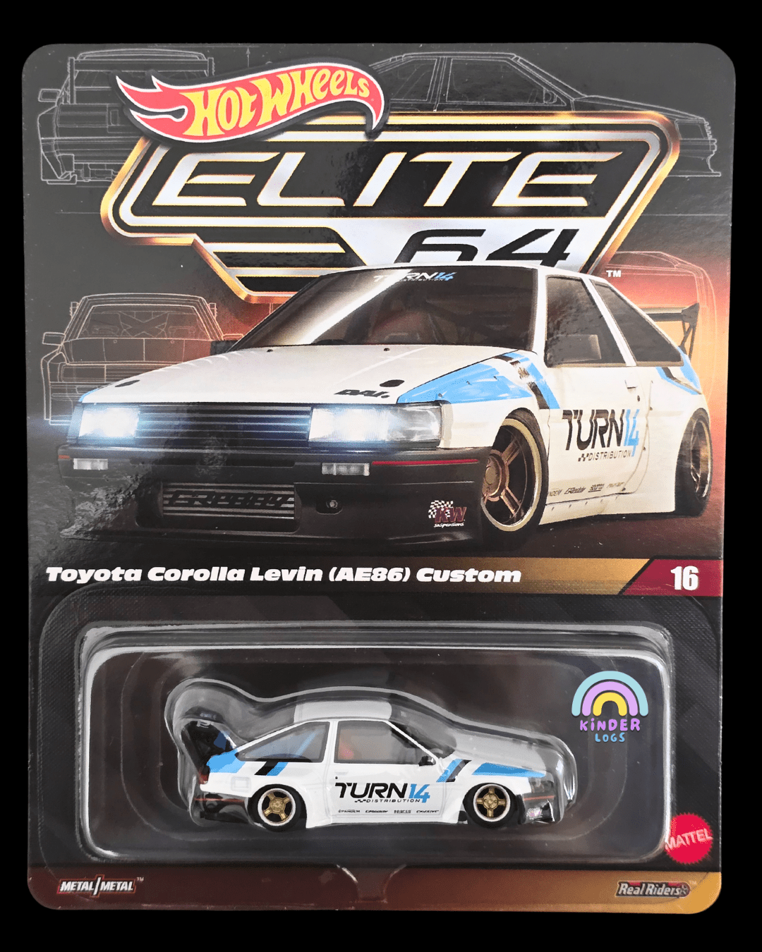 Elite64 Hot Wheels Toyota Corolla Levin AE86 Custom (Imported) - Kinder Logs