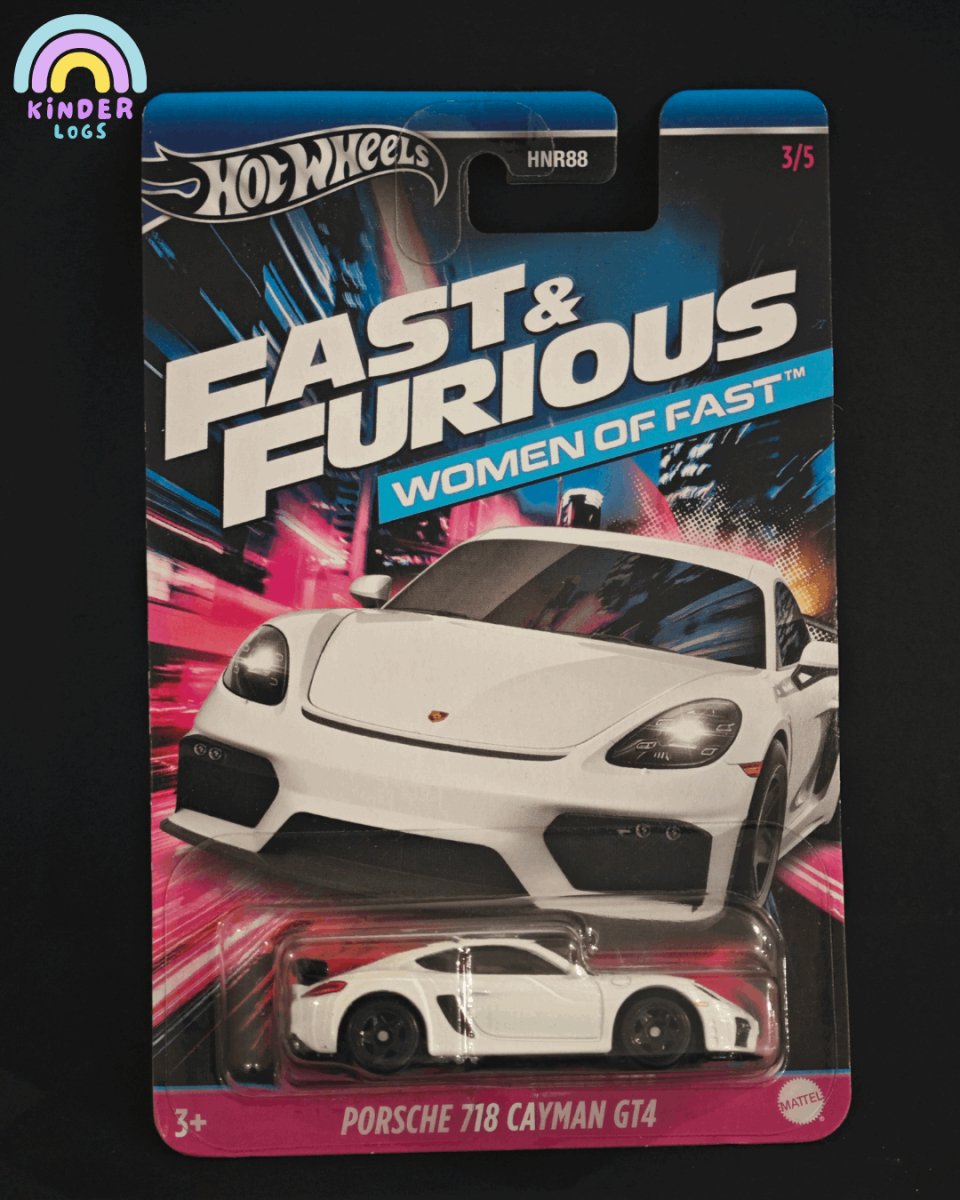 Fast And Furious Hot Wheels Porsche 718 Cayman GT4 - Kinder Logs