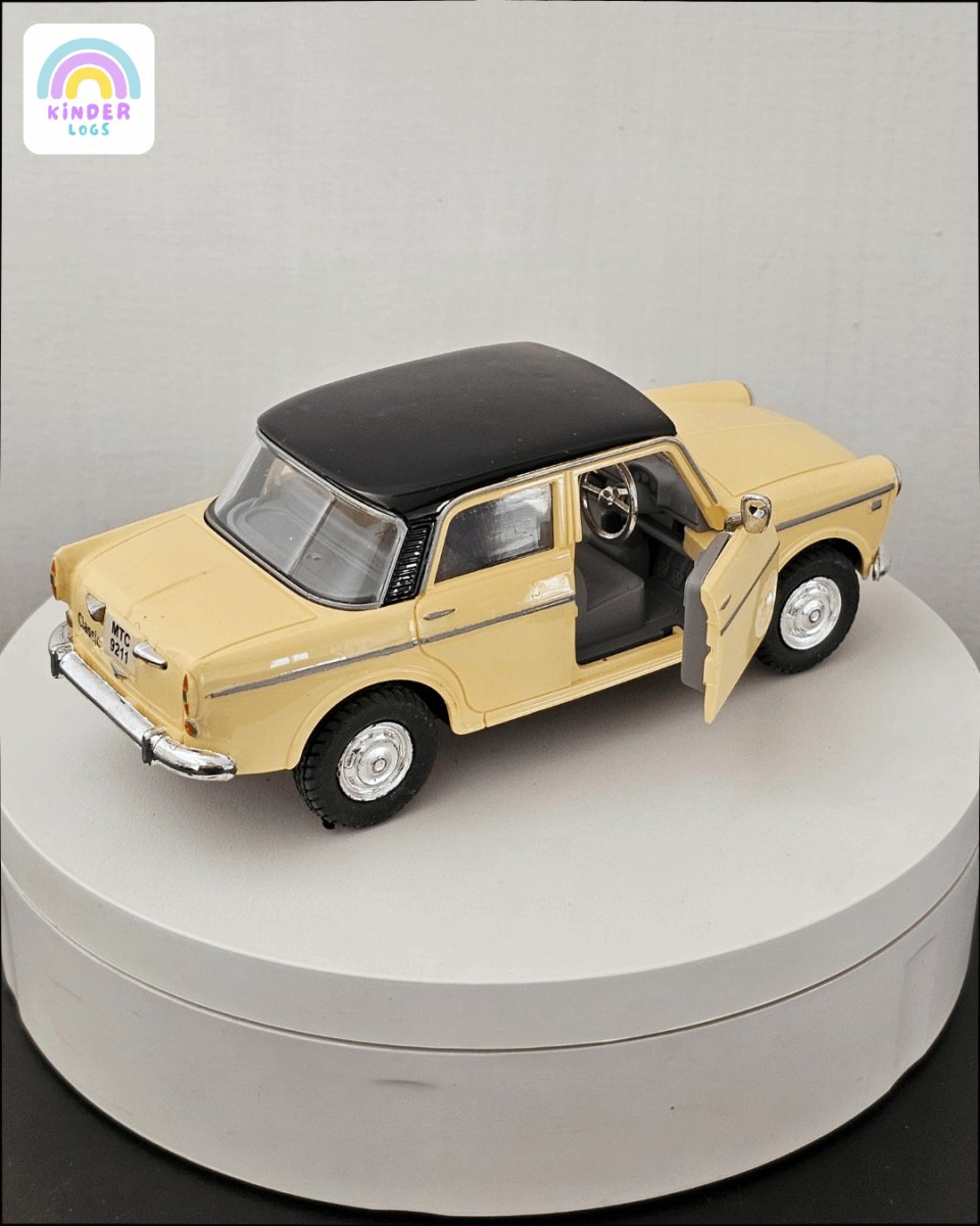 Fiat Premier Padmini Classic Car With Openable Doors (Cream) - Kinder Logs