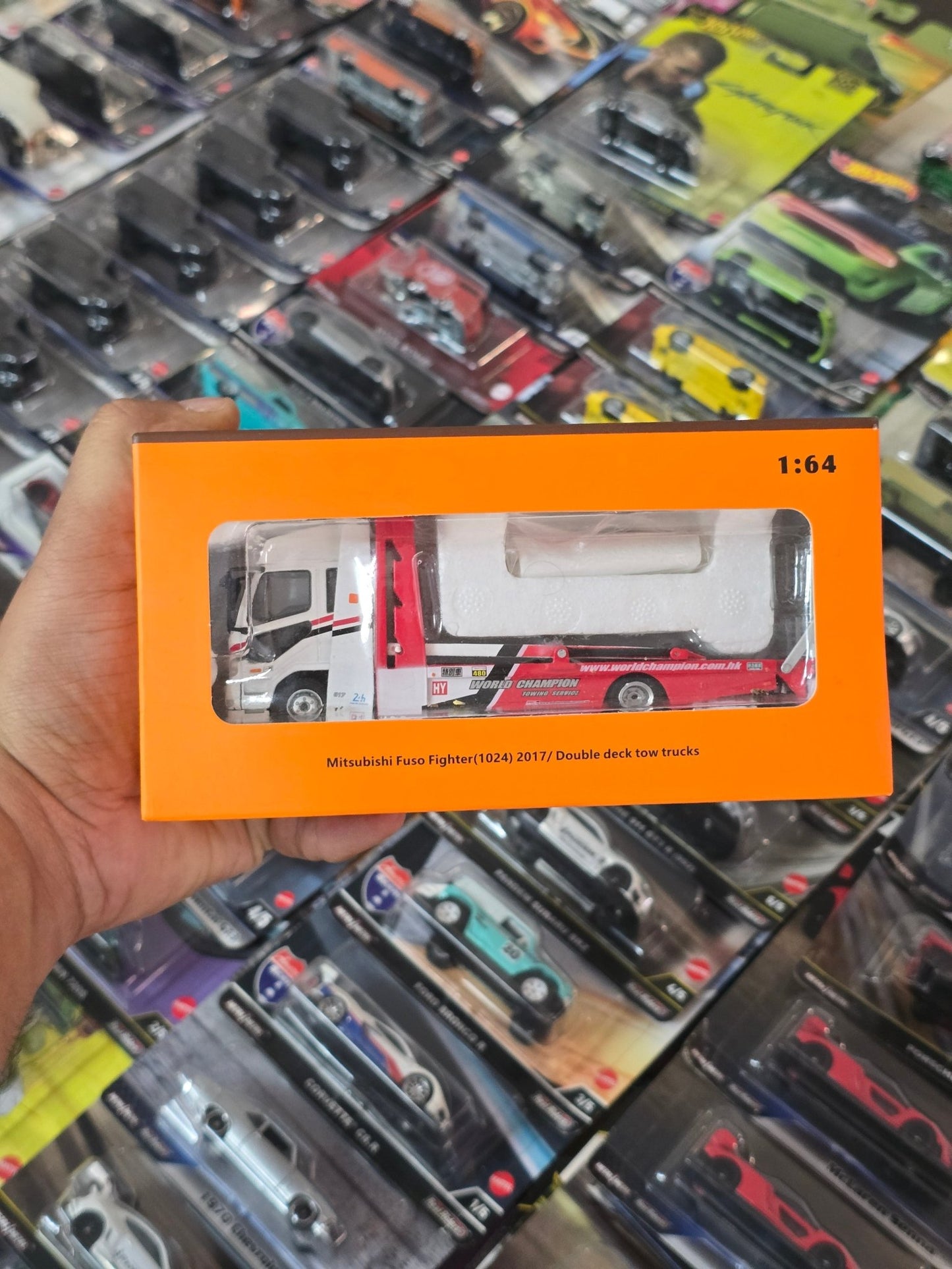 GCD Mitsubishi Fuso Fighter 1024 (2017) Double Deck Tow Truck - Kinder Logs