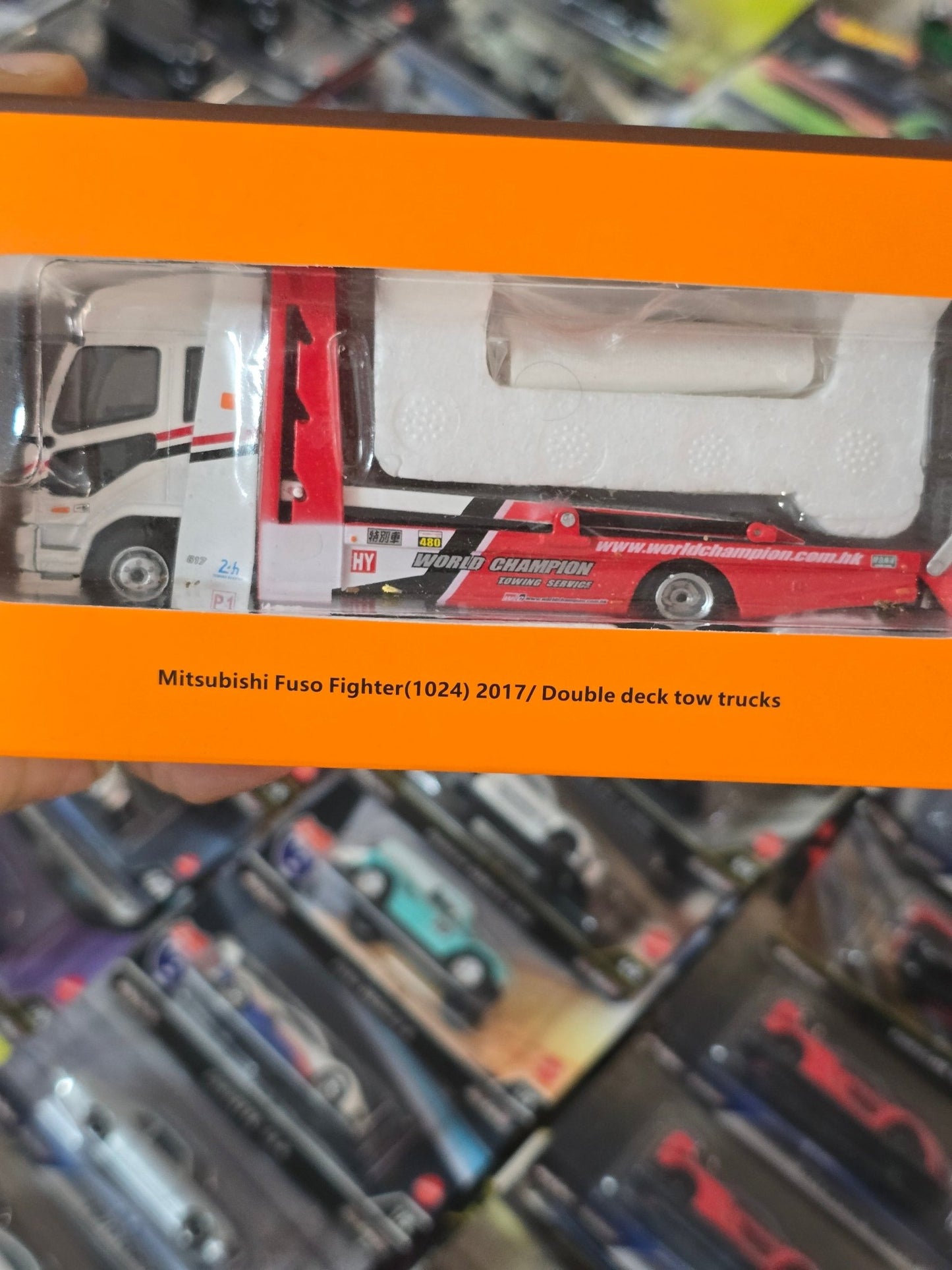 GCD Mitsubishi Fuso Fighter 1024 (2017) Double Deck Tow Truck - Kinder Logs