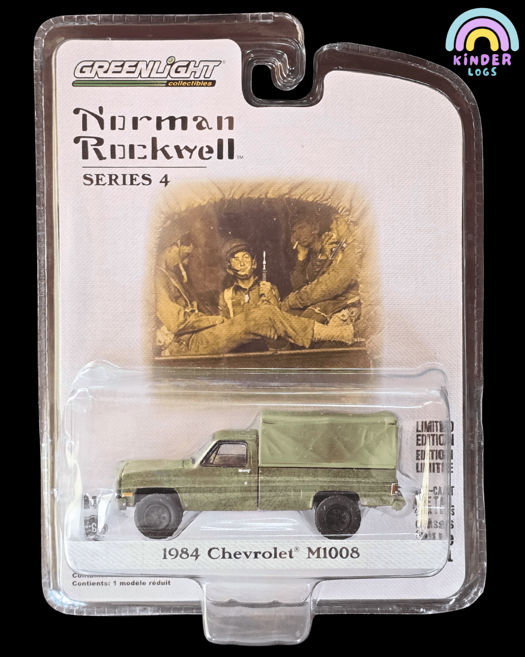 Greenlight 1984 Chevrolet M1008 - Norman Rockwell Series 4 (Sealed Pack) - Kinder Logs