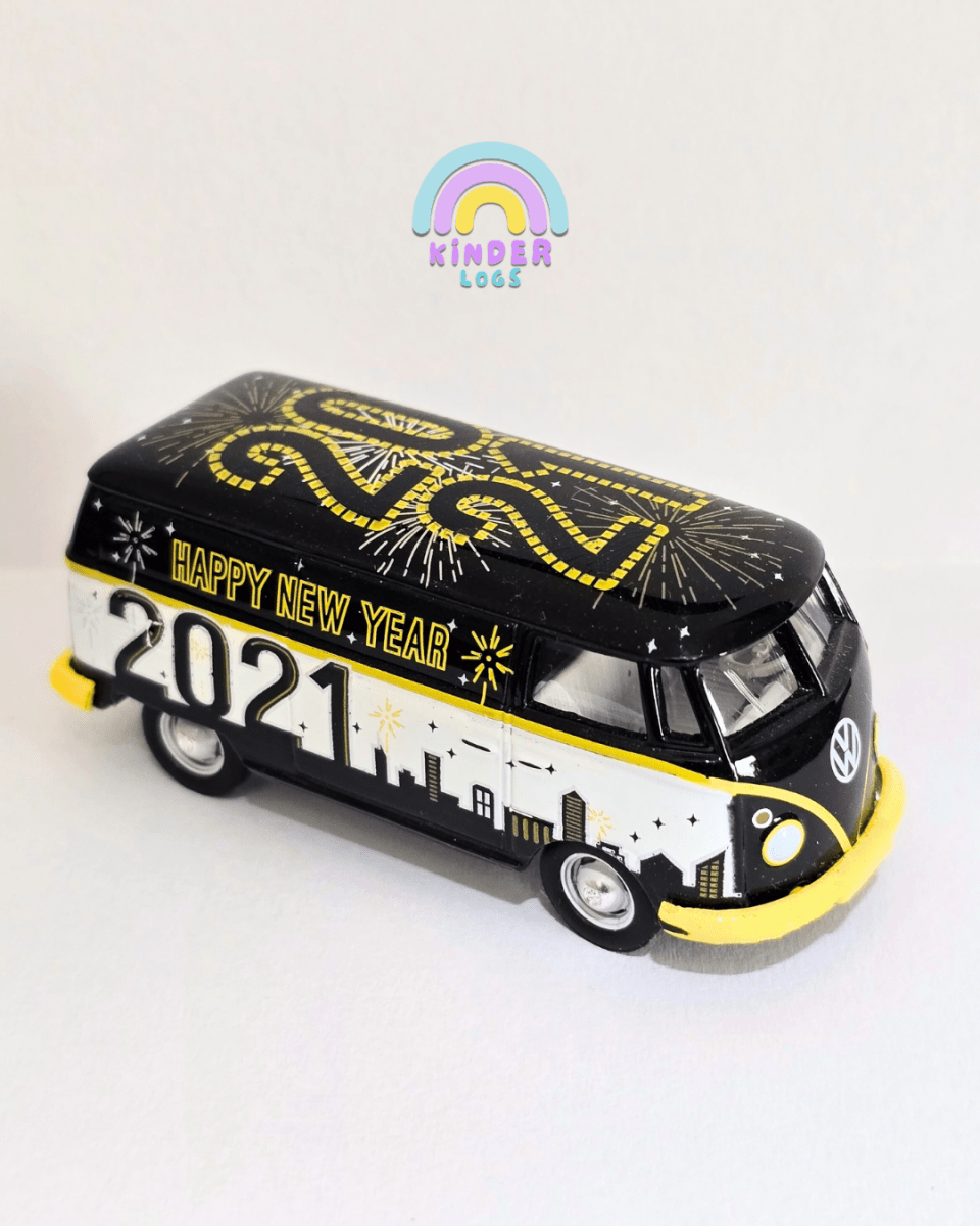 Greenlight Volkswagen Panel Van - Happy New Year 2021 (Uncarded) - Kinder Logs
