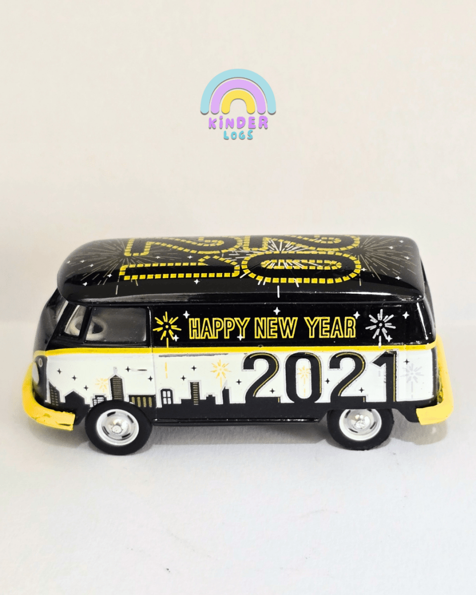 Greenlight Volkswagen Panel Van - Happy New Year 2021 (Uncarded) - Kinder Logs