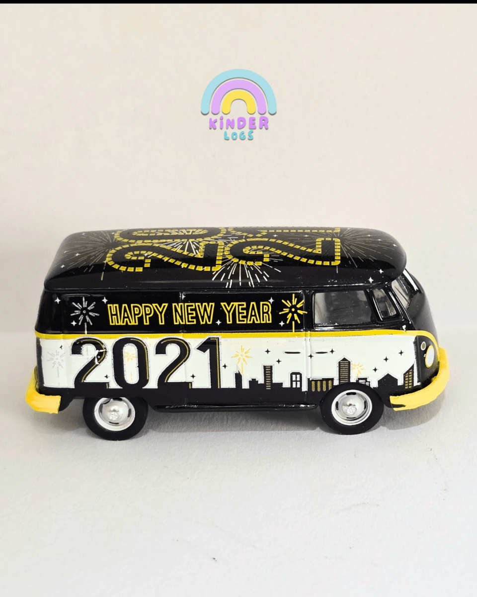Greenlight Volkswagen Panel Van - Happy New Year 2021 (Uncarded) - Kinder Logs